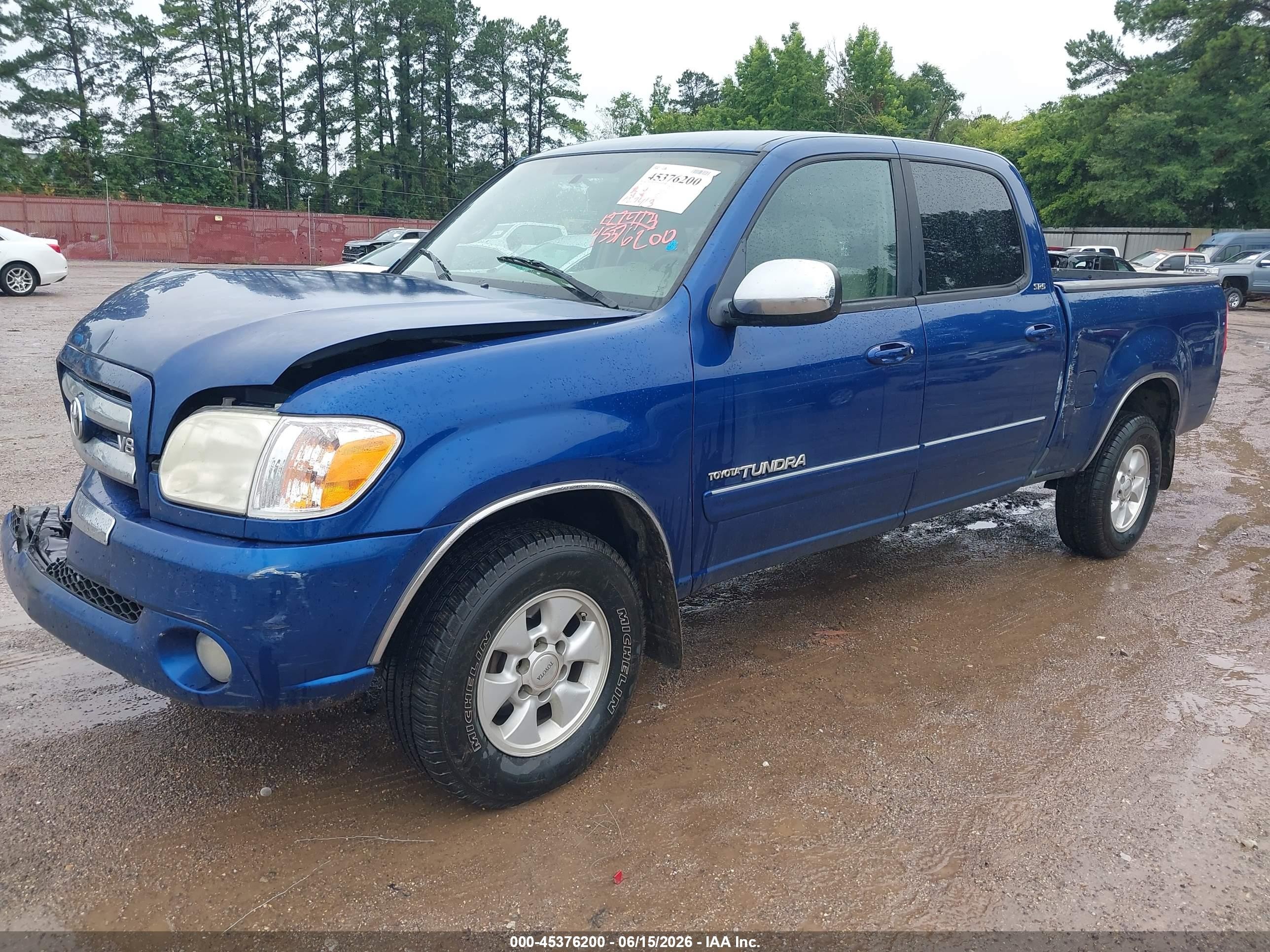 2006 Toyota Tundra Sr5 V8 Синий vin: 5TBET34196S559384