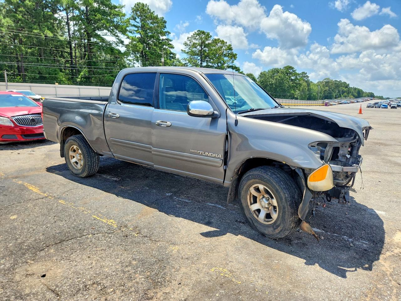 2005 Toyota Tundra Double Cab Sr5 Silver vin: 5TBET341X5S474634