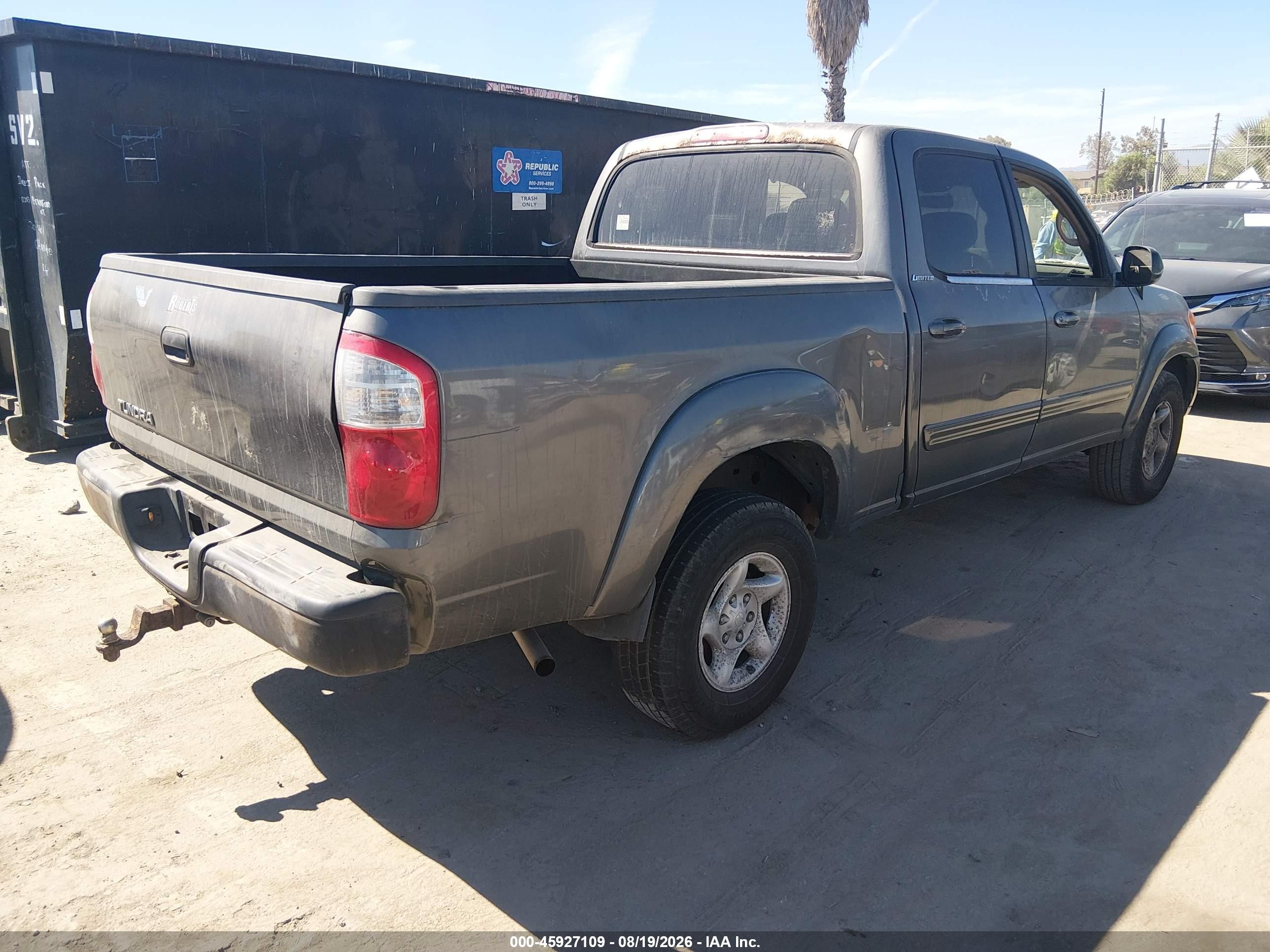 2004 Toyota Tundra Limited V8 Gray vin: 5TBET38134S448434