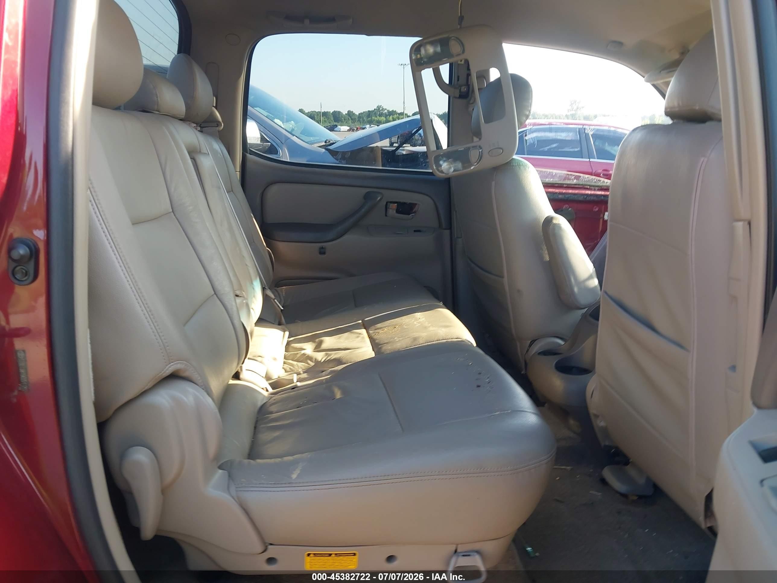 2006 Toyota Tundra Limited V8 Red vin: 5TBET38196S511202