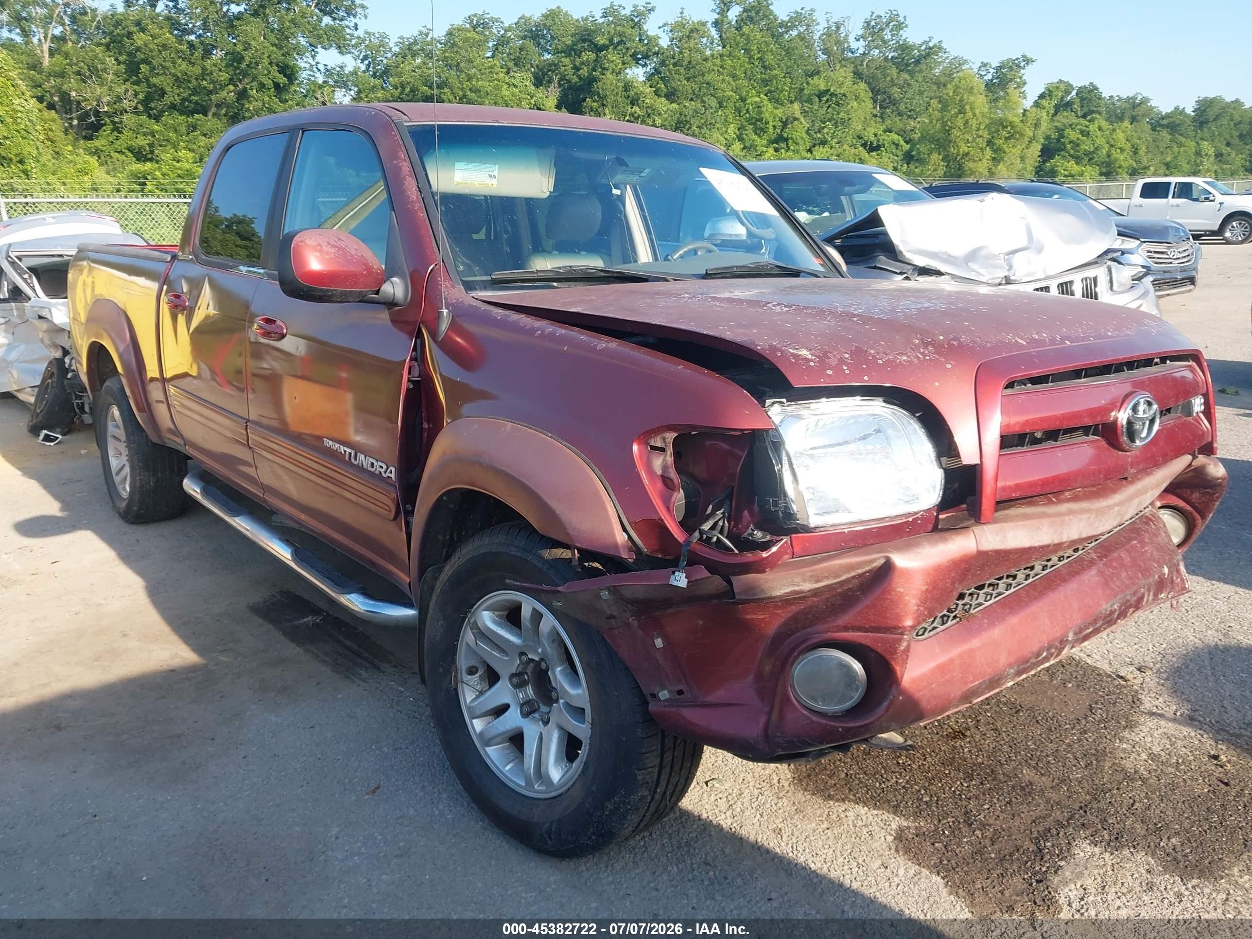 2006 Toyota Tundra Limited V8 Red vin: 5TBET38196S511202