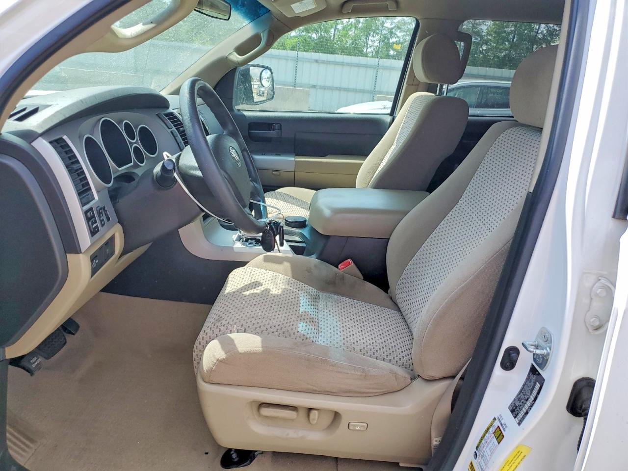 2008 Toyota Tundra Sr5 White vin: 5TBEV54108S481408