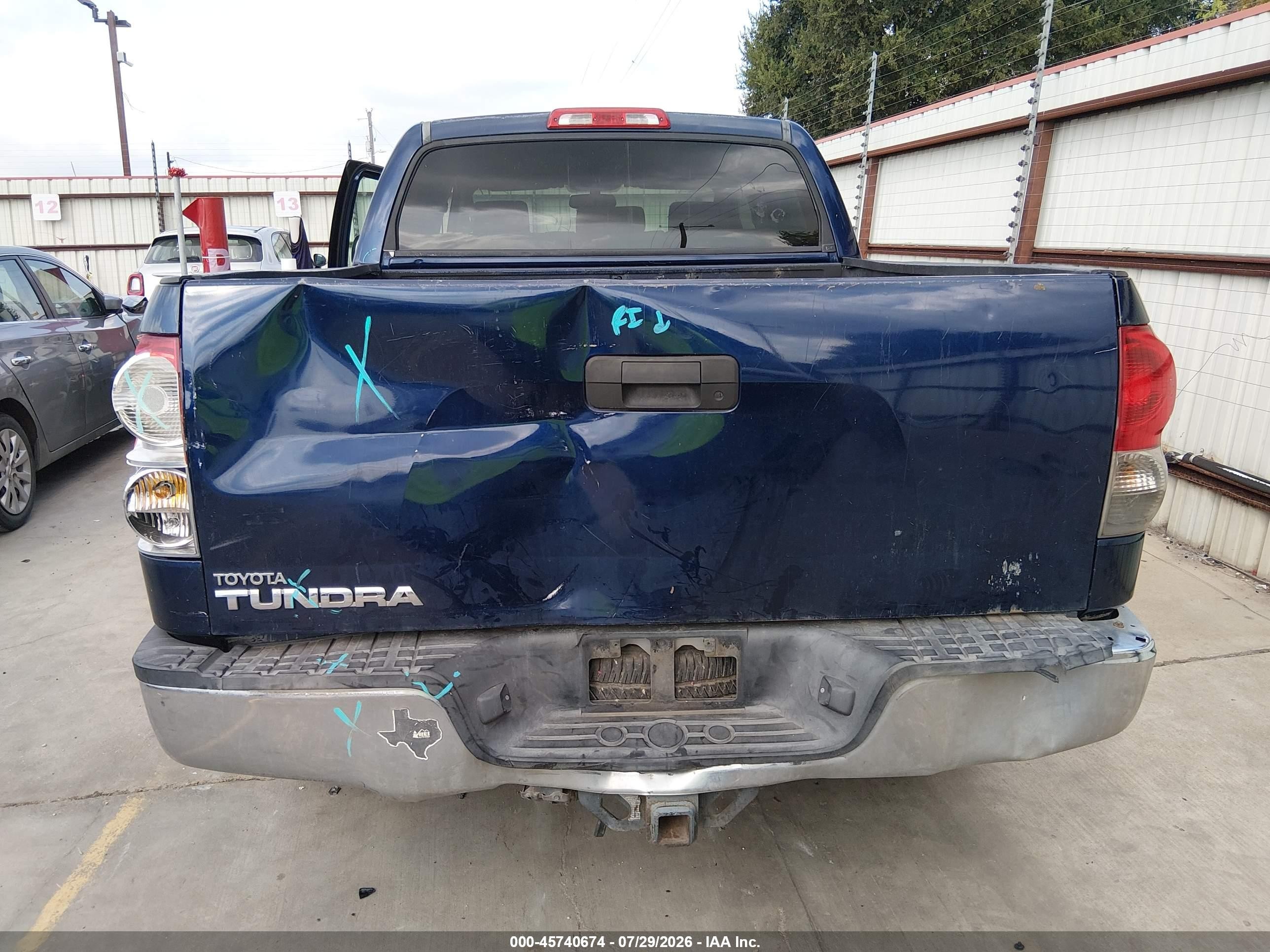 2007 Toyota Tundra Sr5 5.7l V8 Dark Blue vin: 5TBEV54117S454085