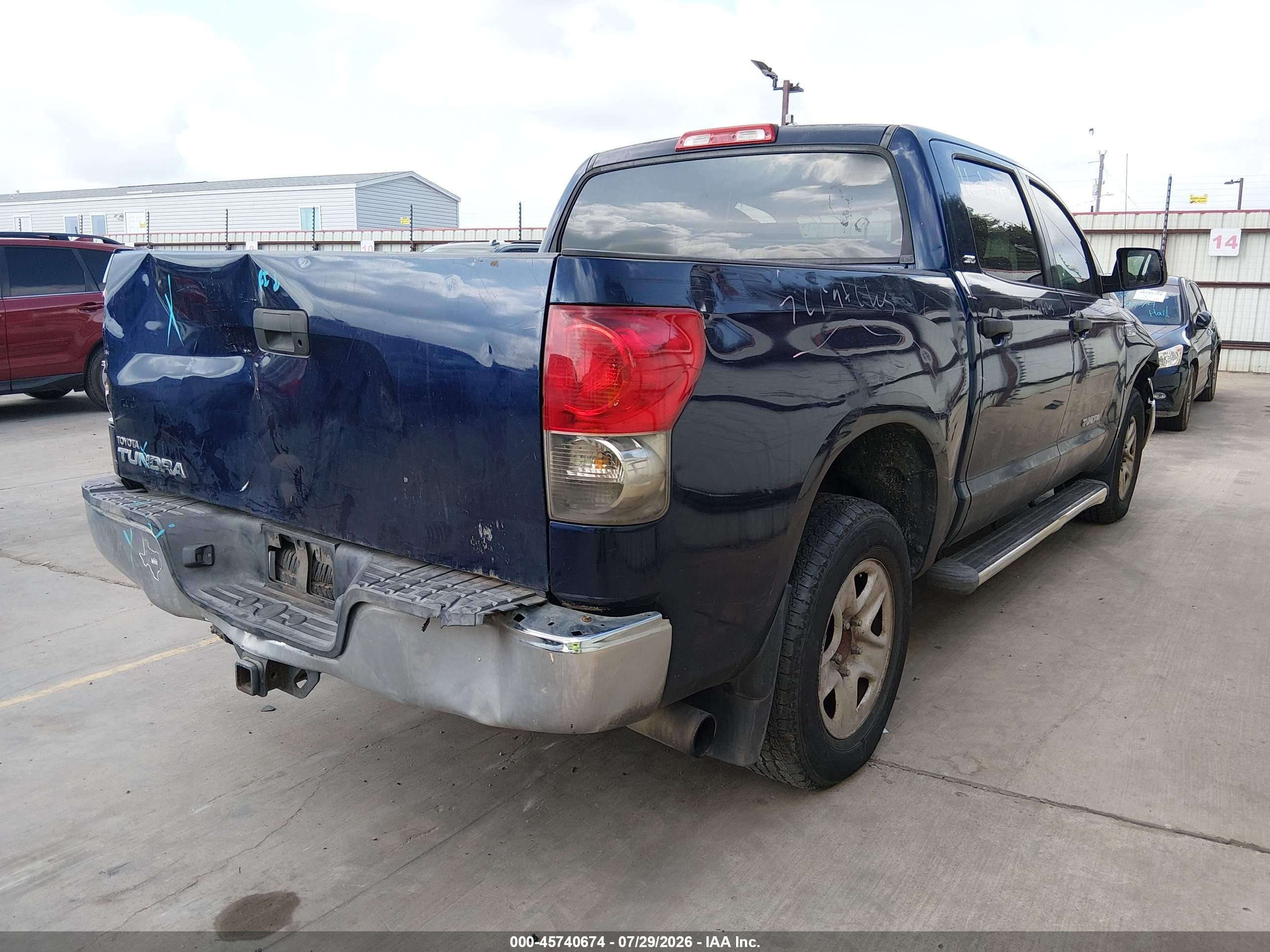 2007 Toyota Tundra Sr5 5.7l V8 Dark Blue vin: 5TBEV54117S454085