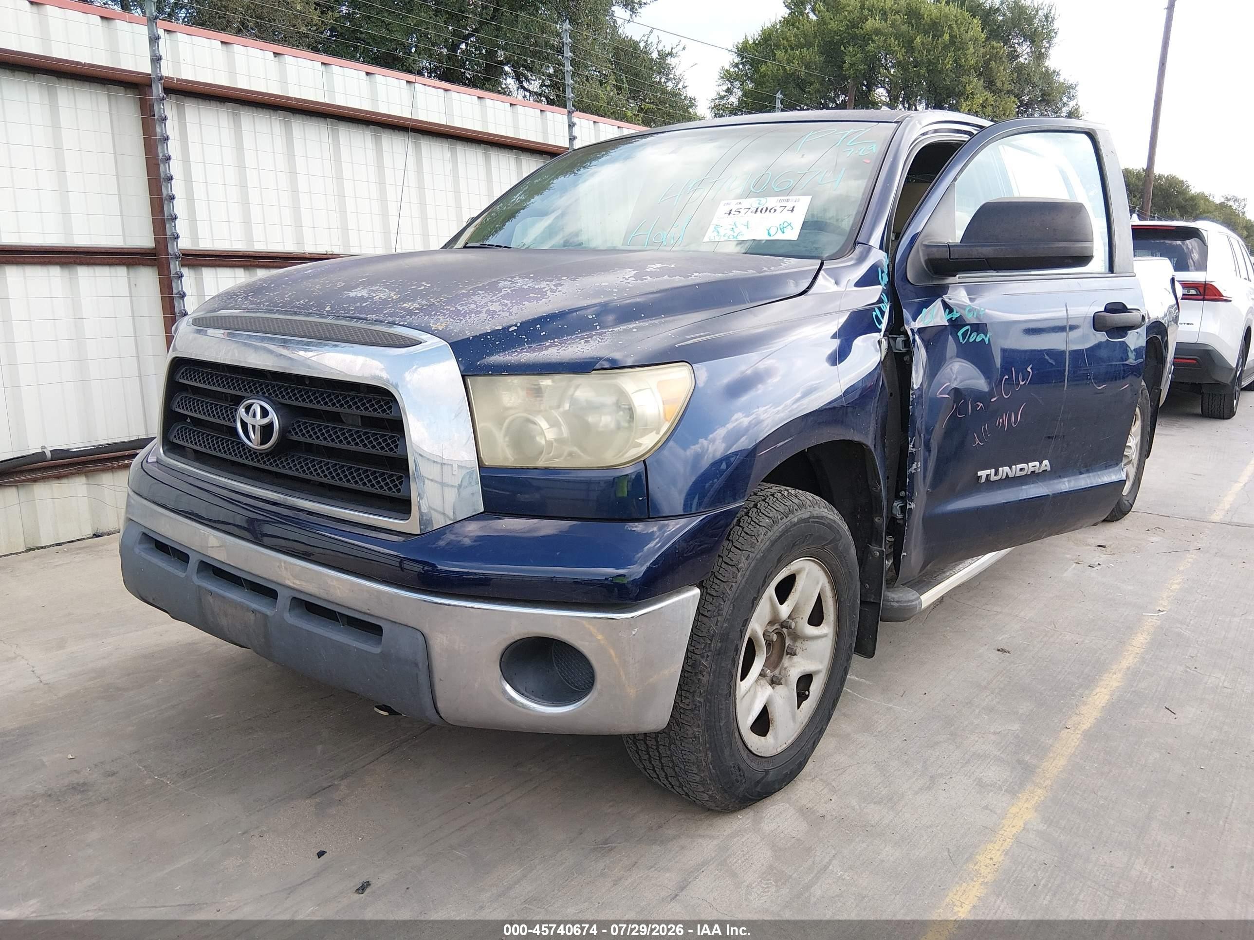 2007 Toyota Tundra Sr5 5.7l V8 Dark Blue vin: 5TBEV54117S454085