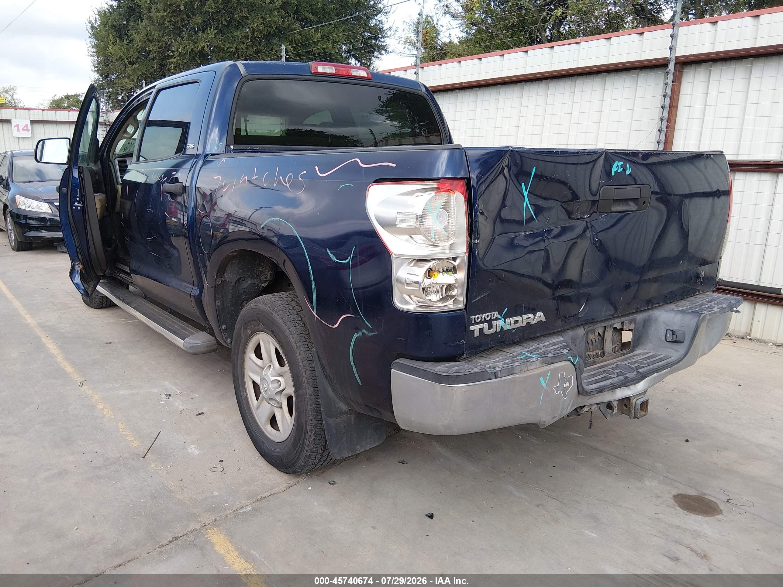 2007 Toyota Tundra Sr5 5.7l V8 Dark Blue vin: 5TBEV54117S454085