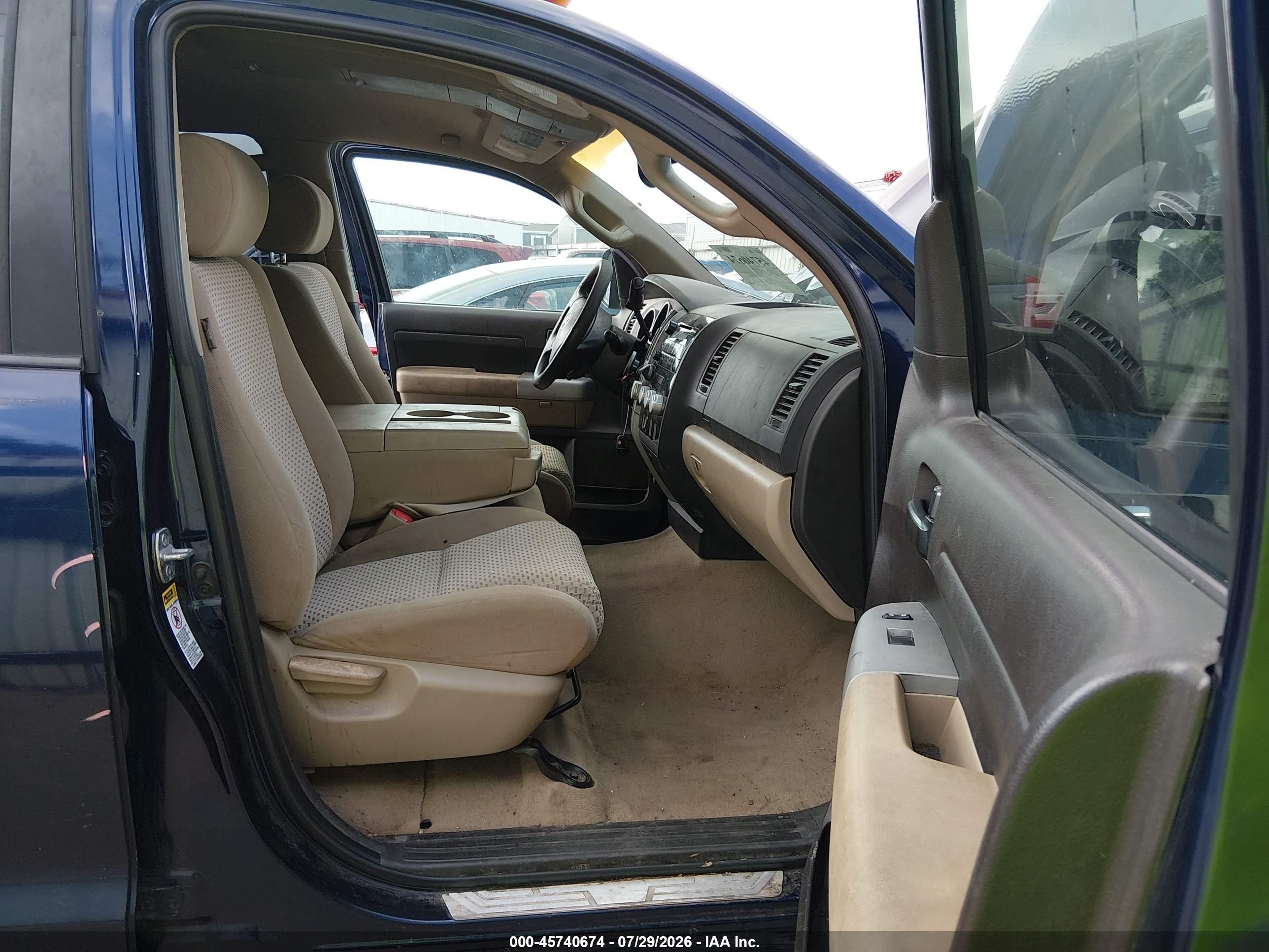 2007 Toyota Tundra Sr5 5.7l V8 Dark Blue vin: 5TBEV54117S454085