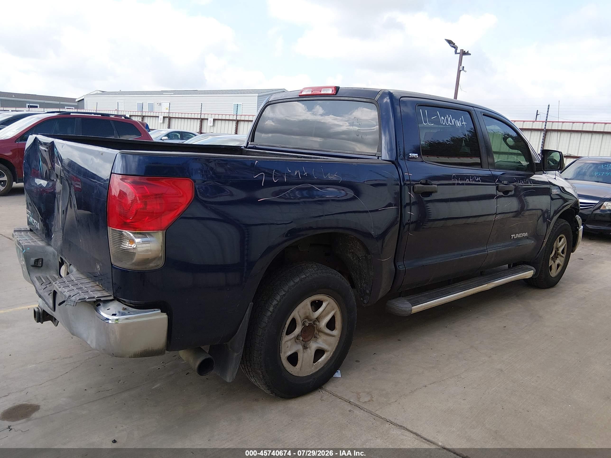 2007 Toyota Tundra Sr5 5.7l V8 Dark Blue vin: 5TBEV54117S454085