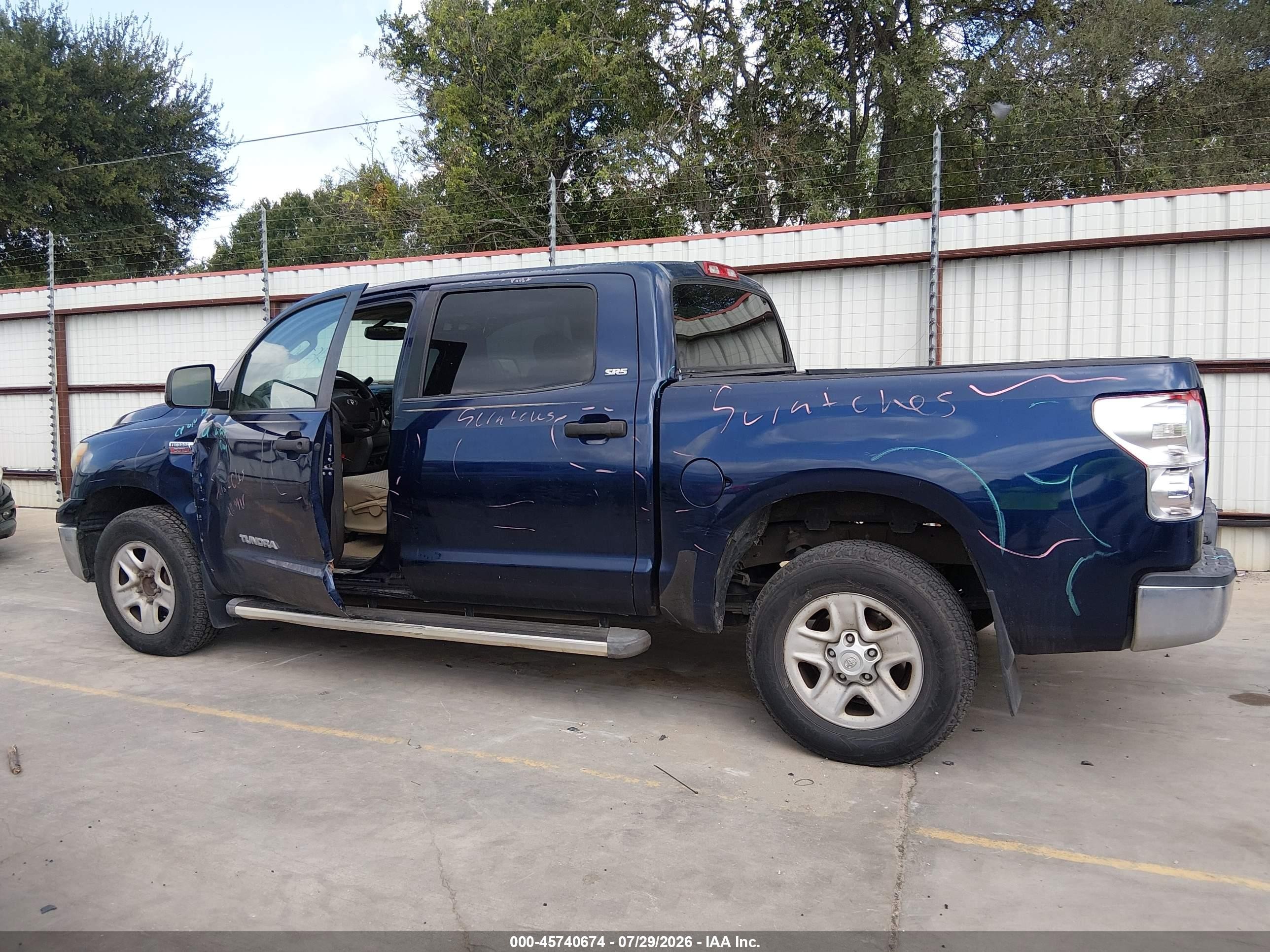 2007 Toyota Tundra Sr5 5.7l V8 Dark Blue vin: 5TBEV54117S454085