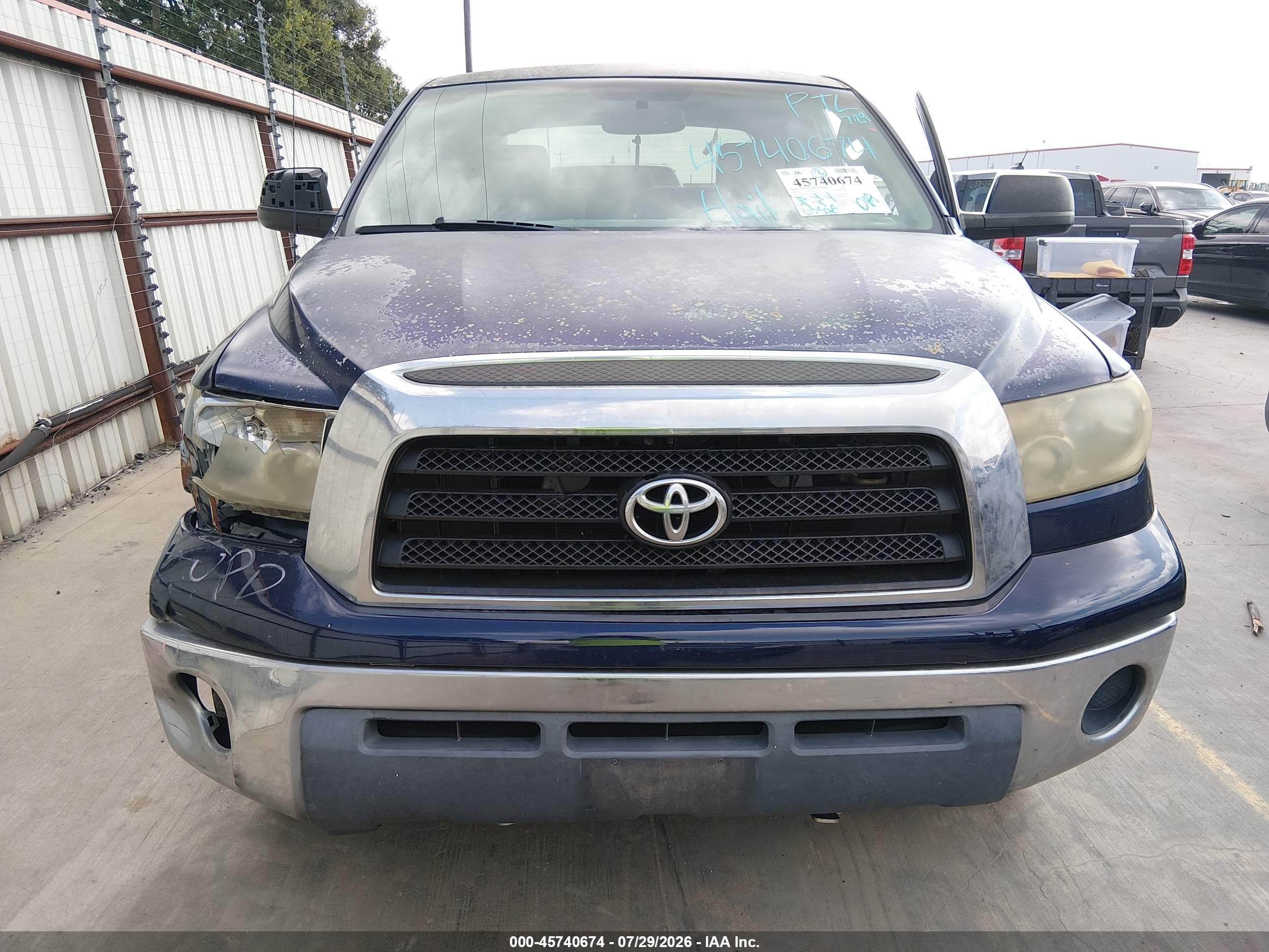 2007 Toyota Tundra Sr5 5.7l V8 Dark Blue vin: 5TBEV54117S454085