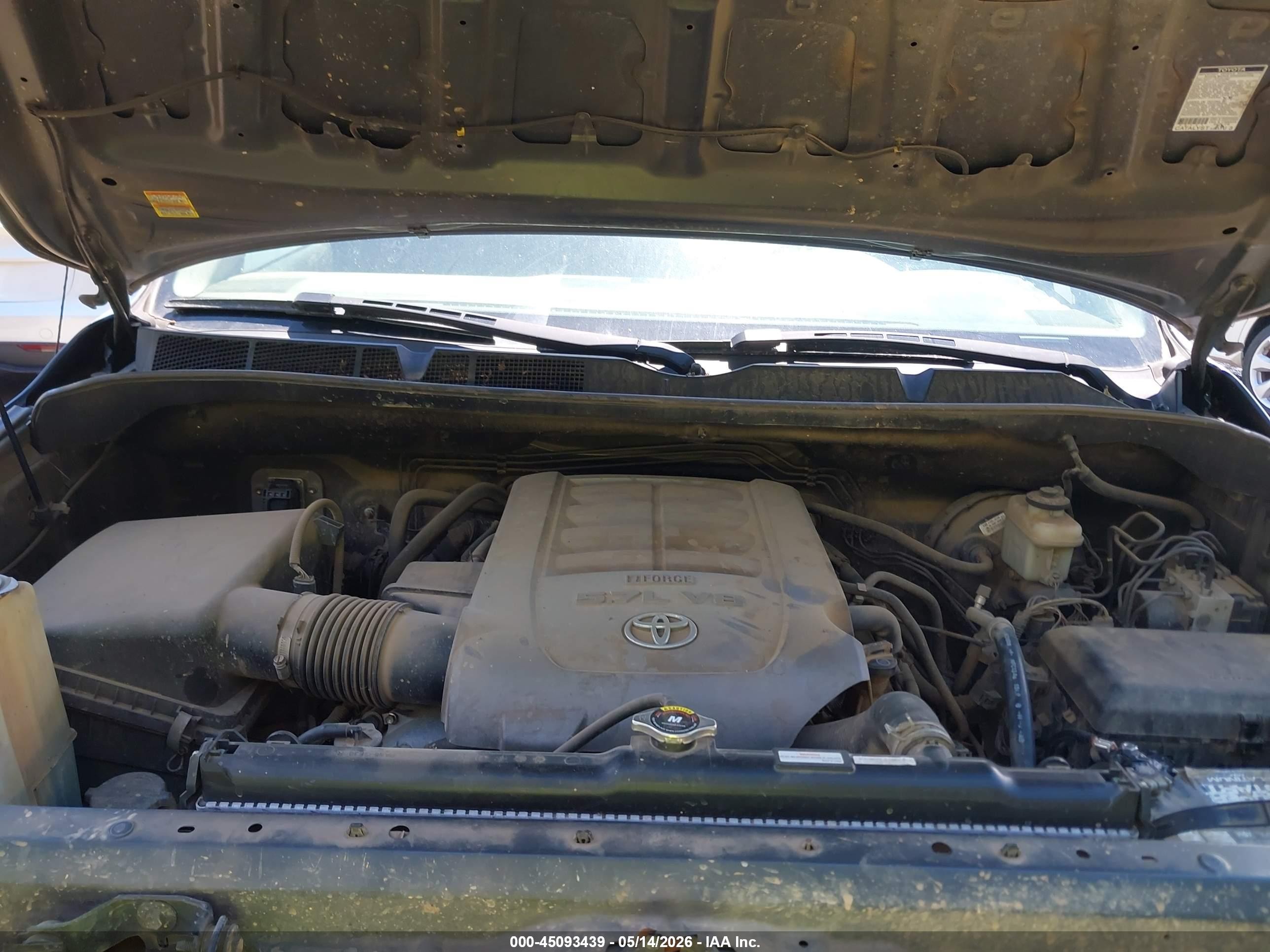 2008 Toyota Tundra Sr5 5.7l V8 Gray vin: 5TBEV54178S475167