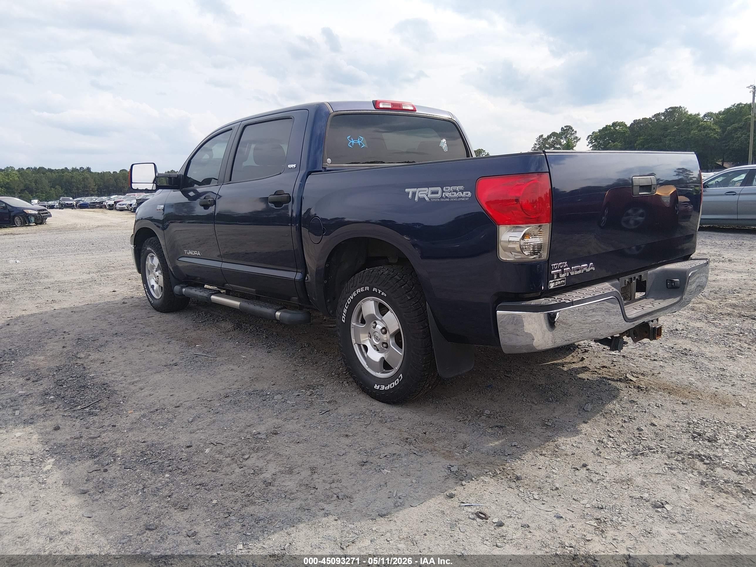 2008 Toyota Tundra Sr5 5.7l V8 Dark Blue vin: 5TBEV54178S478313