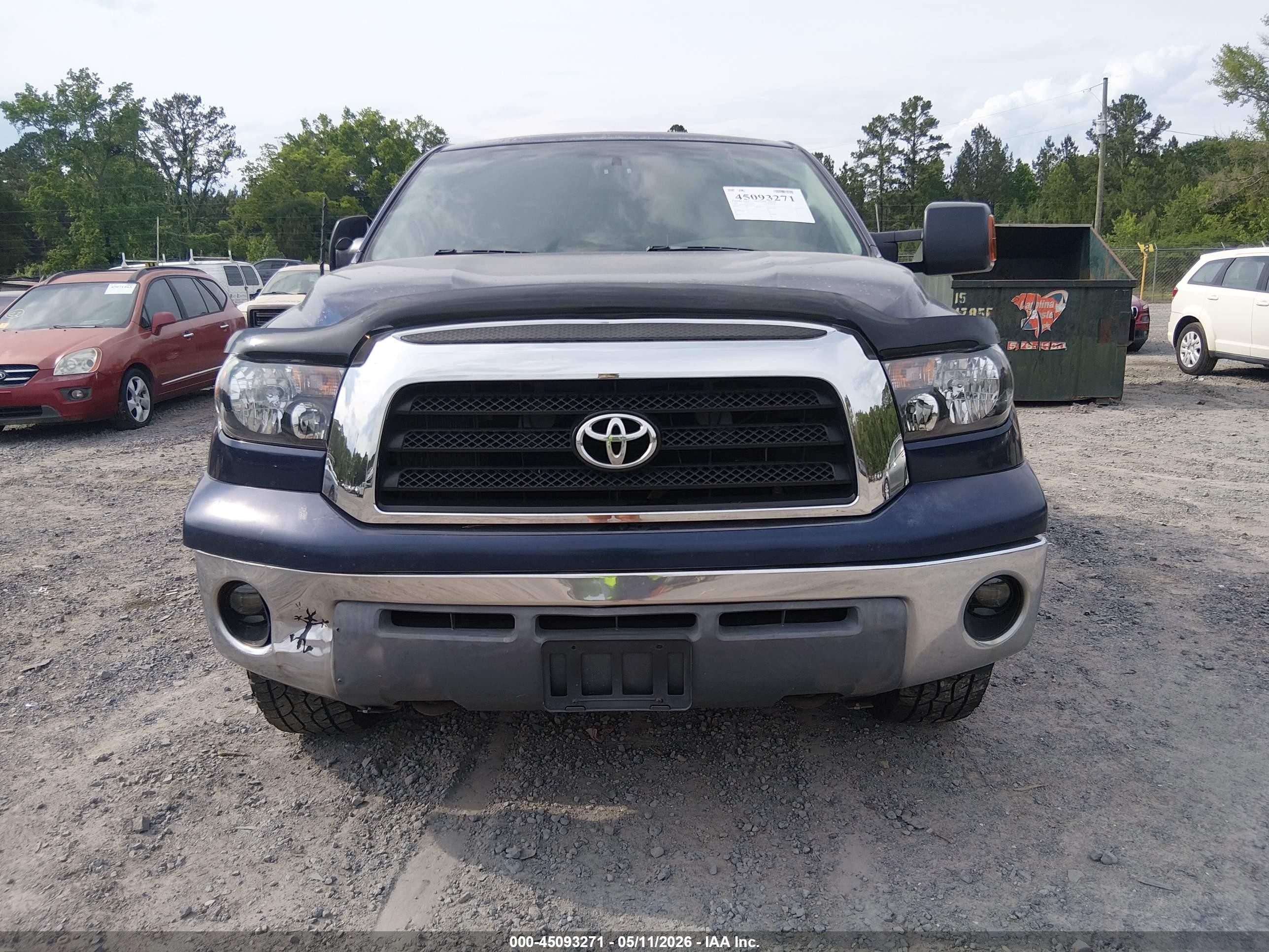 2008 Toyota Tundra Sr5 5.7l V8 Dark Blue vin: 5TBEV54178S478313