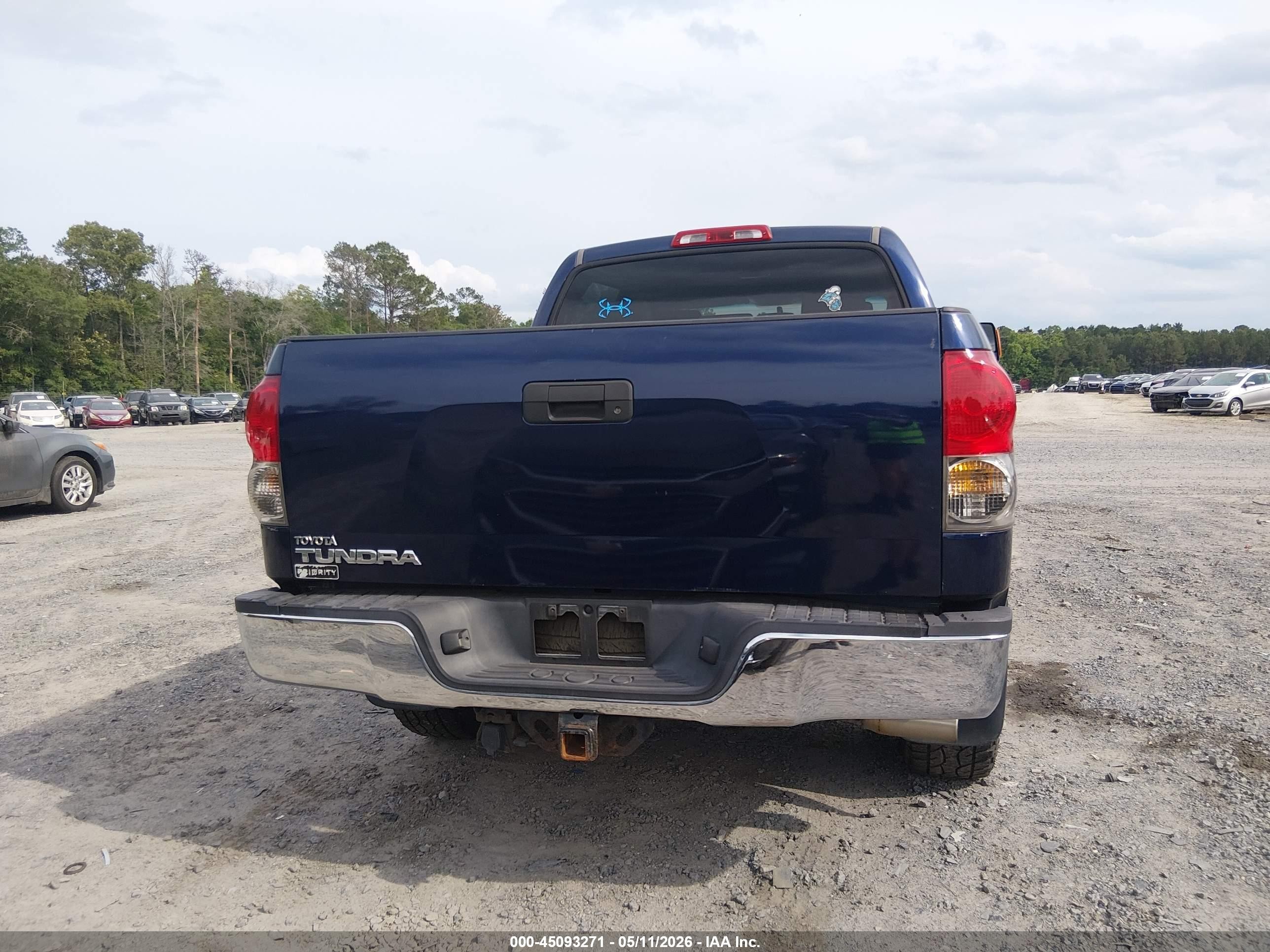 2008 Toyota Tundra Sr5 5.7l V8 Dark Blue vin: 5TBEV54178S478313