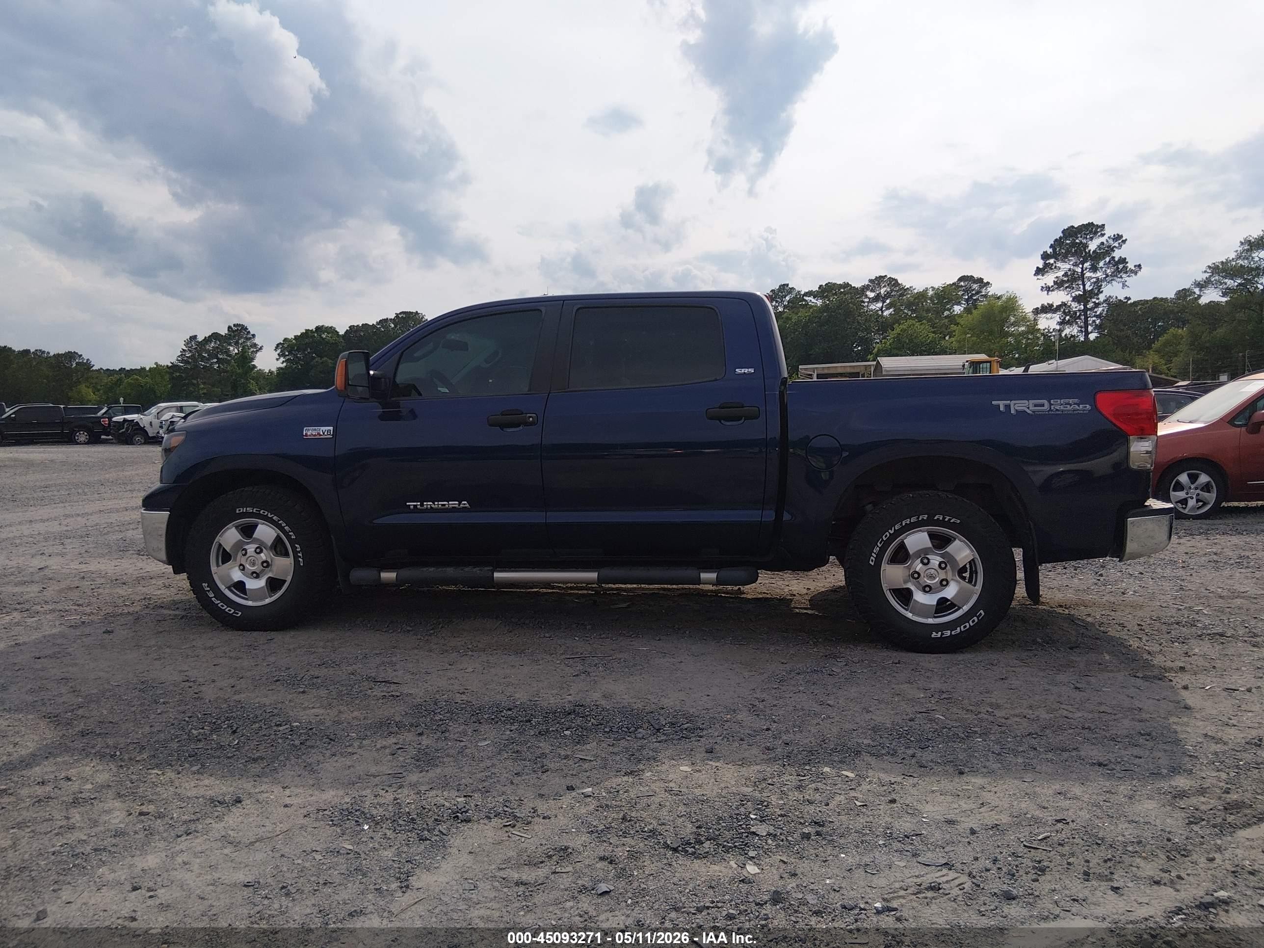 2008 Toyota Tundra Sr5 5.7l V8 Dark Blue vin: 5TBEV54178S478313