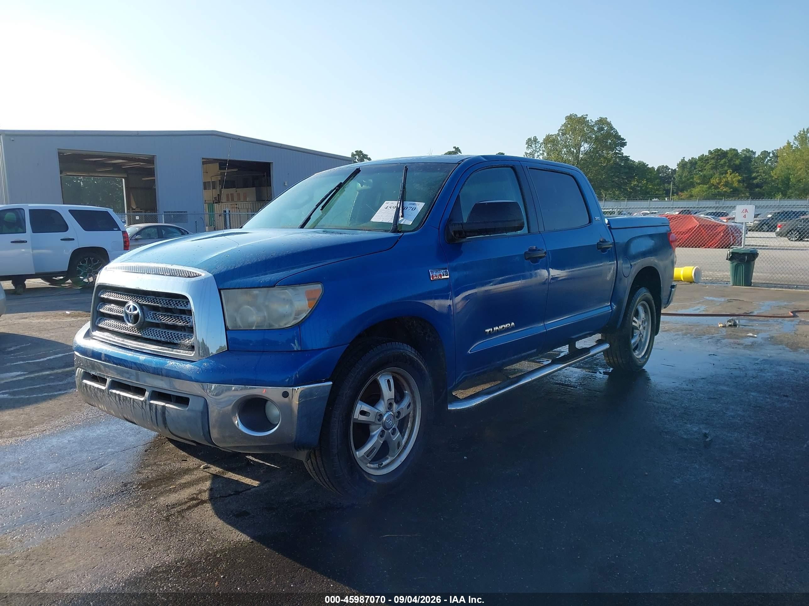 2008 Toyota Tundra Sr5 5.7l V8 Blue vin: 5TBEV54188S482841
