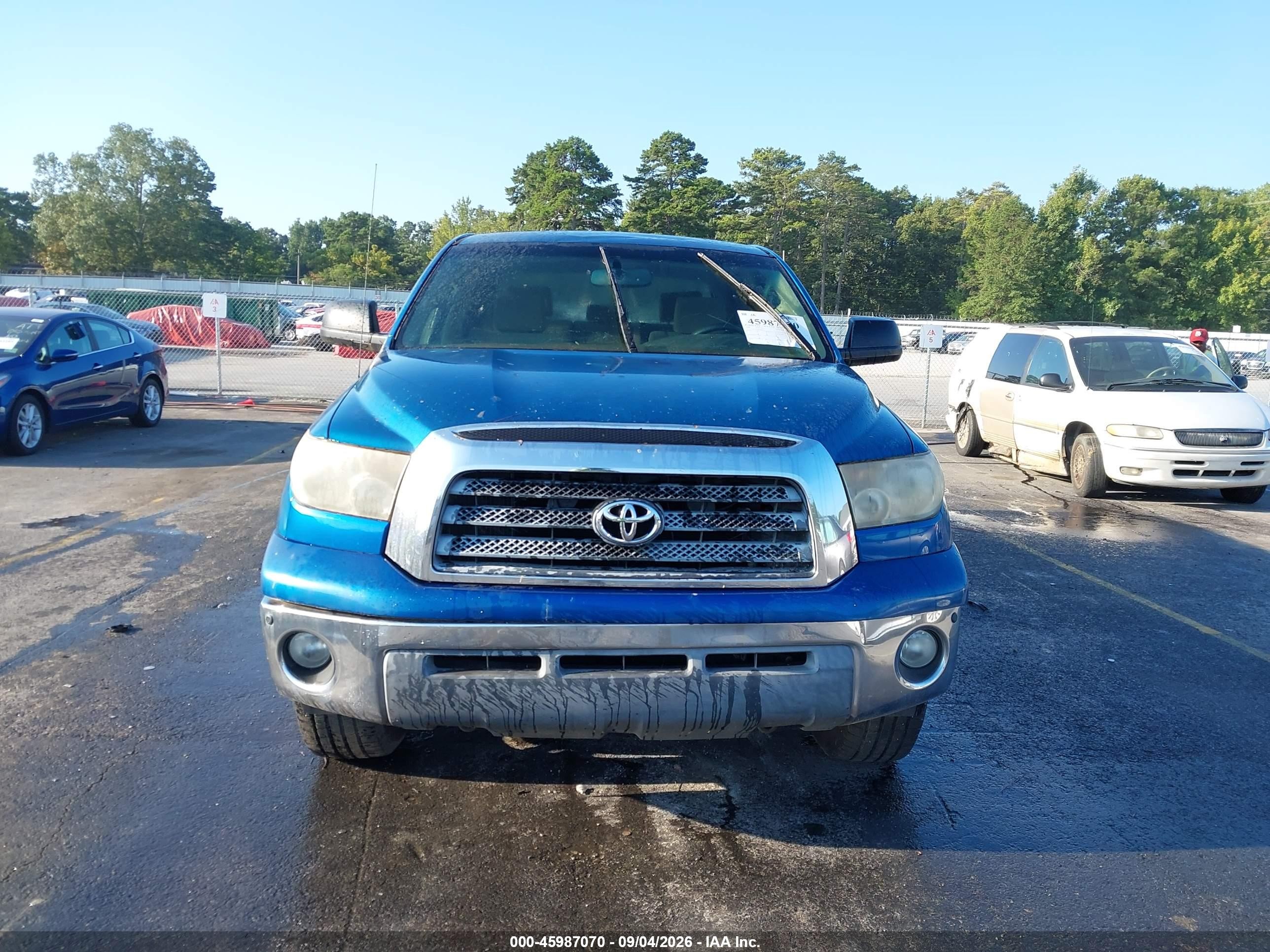 2008 Toyota Tundra Sr5 5.7l V8 Blue vin: 5TBEV54188S482841