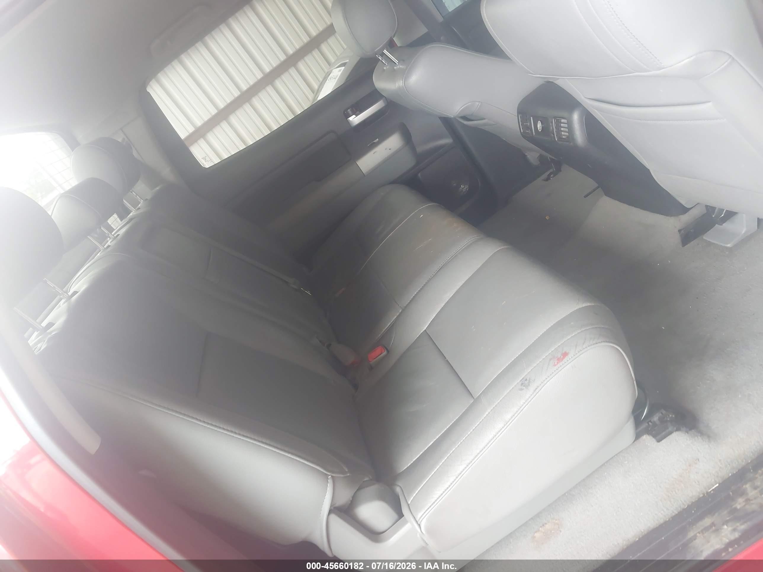 2007 Toyota Tundra Limited 5.7l V8 Red vin: 5TBEV58137S462702