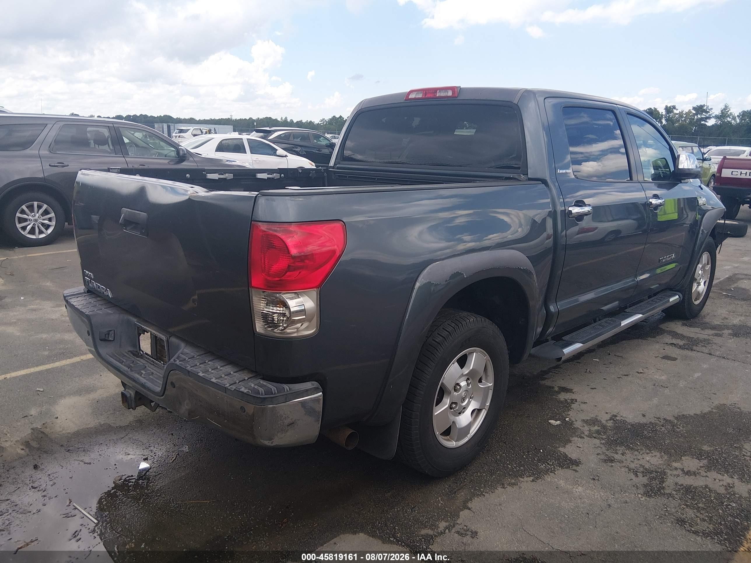 2008 Toyota Tundra Limited 5.7l V8 Серый vin: 5TBEV58158S481558