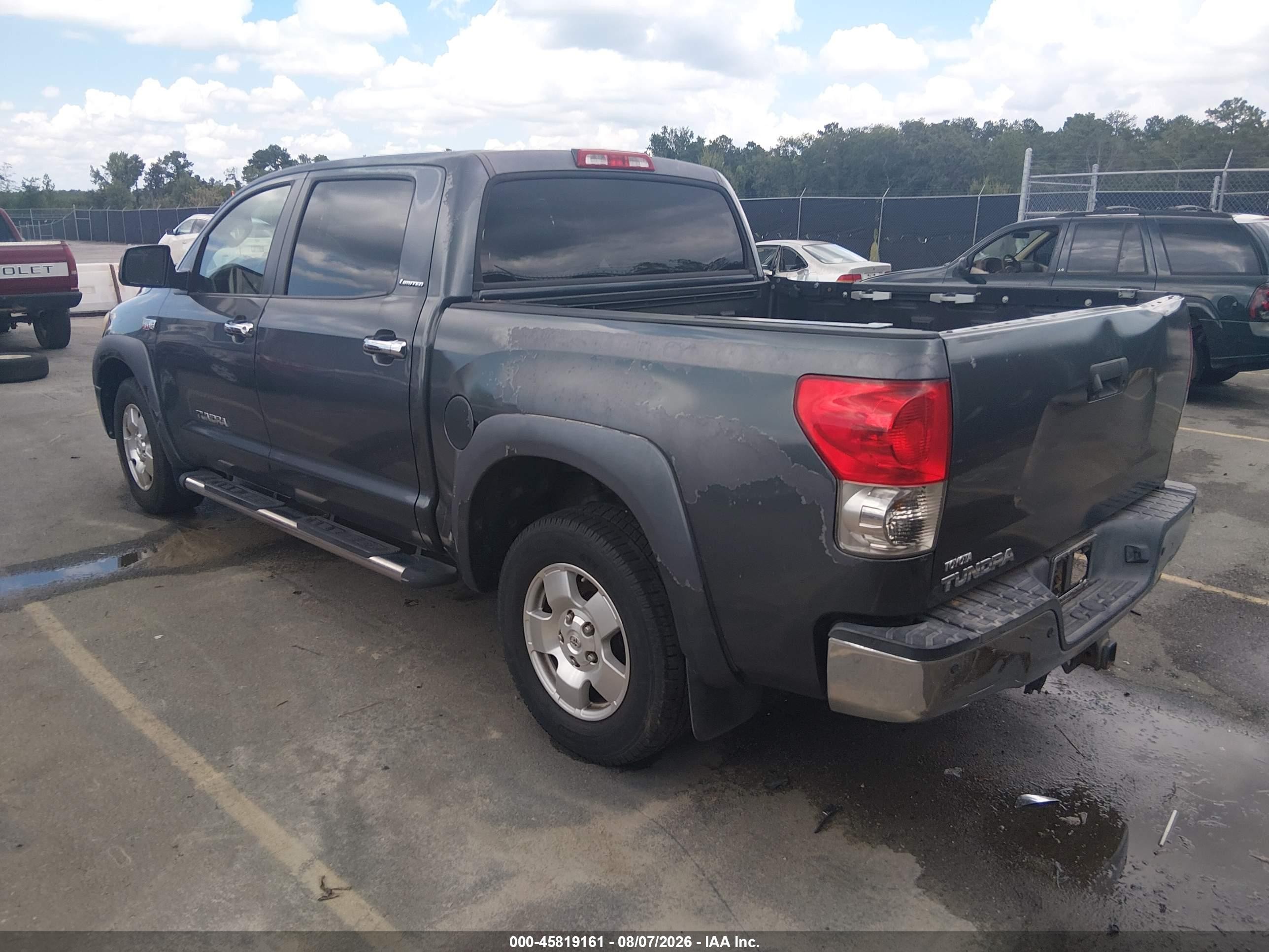 2008 Toyota Tundra Limited 5.7l V8 Серый vin: 5TBEV58158S481558