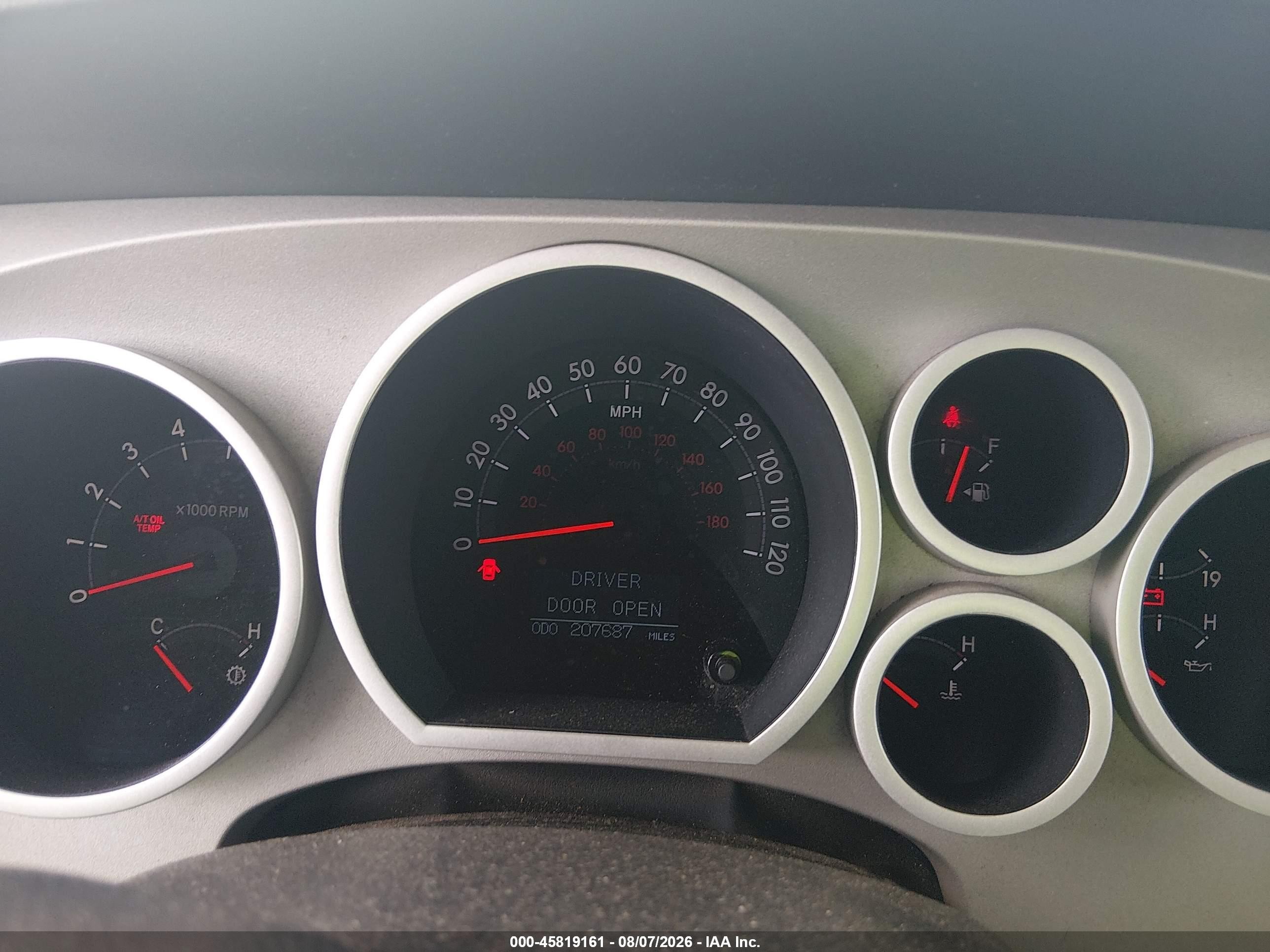2008 Toyota Tundra Limited 5.7l V8 Серый vin: 5TBEV58158S481558