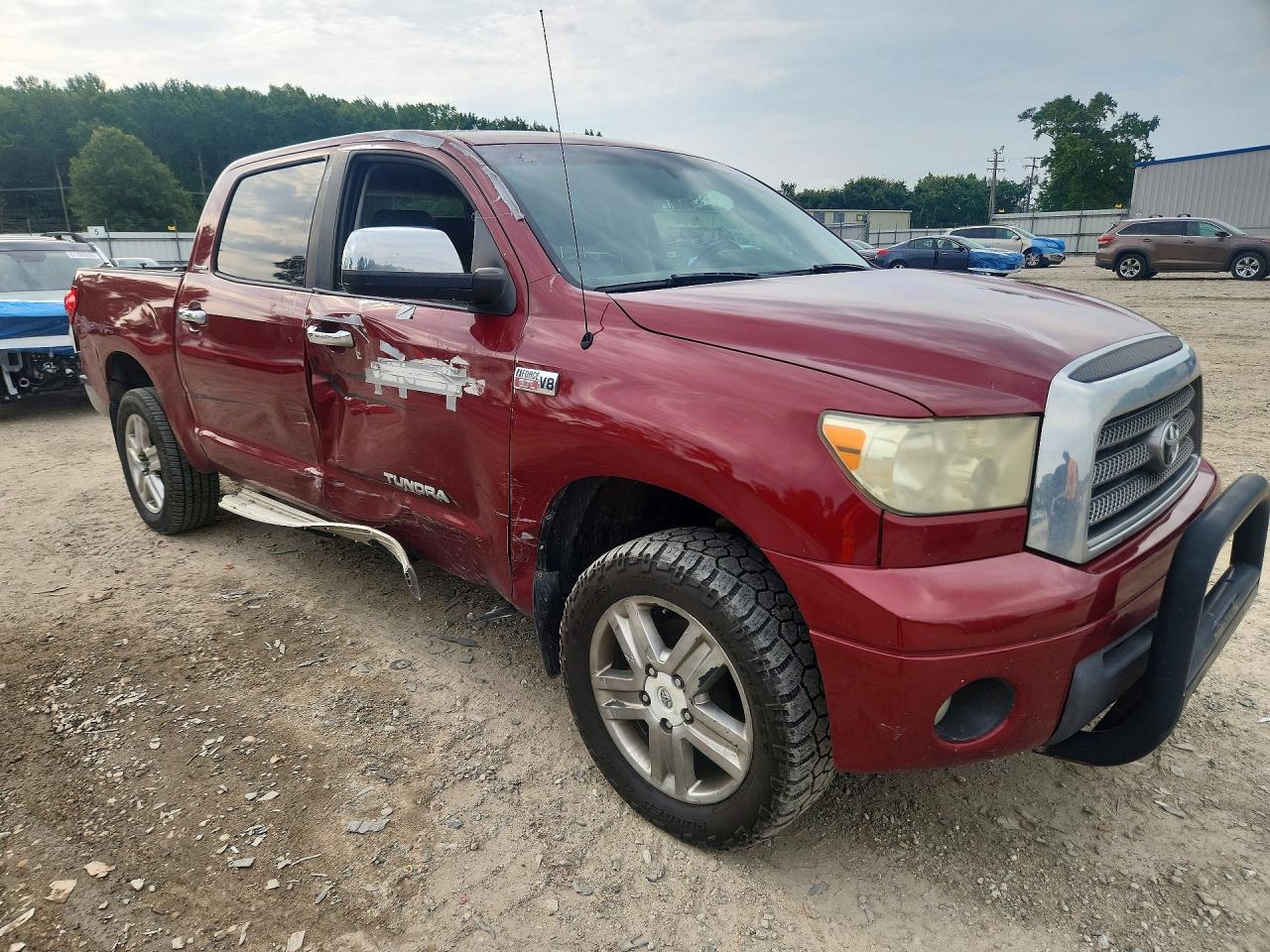 2007 Toyota Tundra Crewmax Limited Burgundy vin: 5TBEV58177S463142