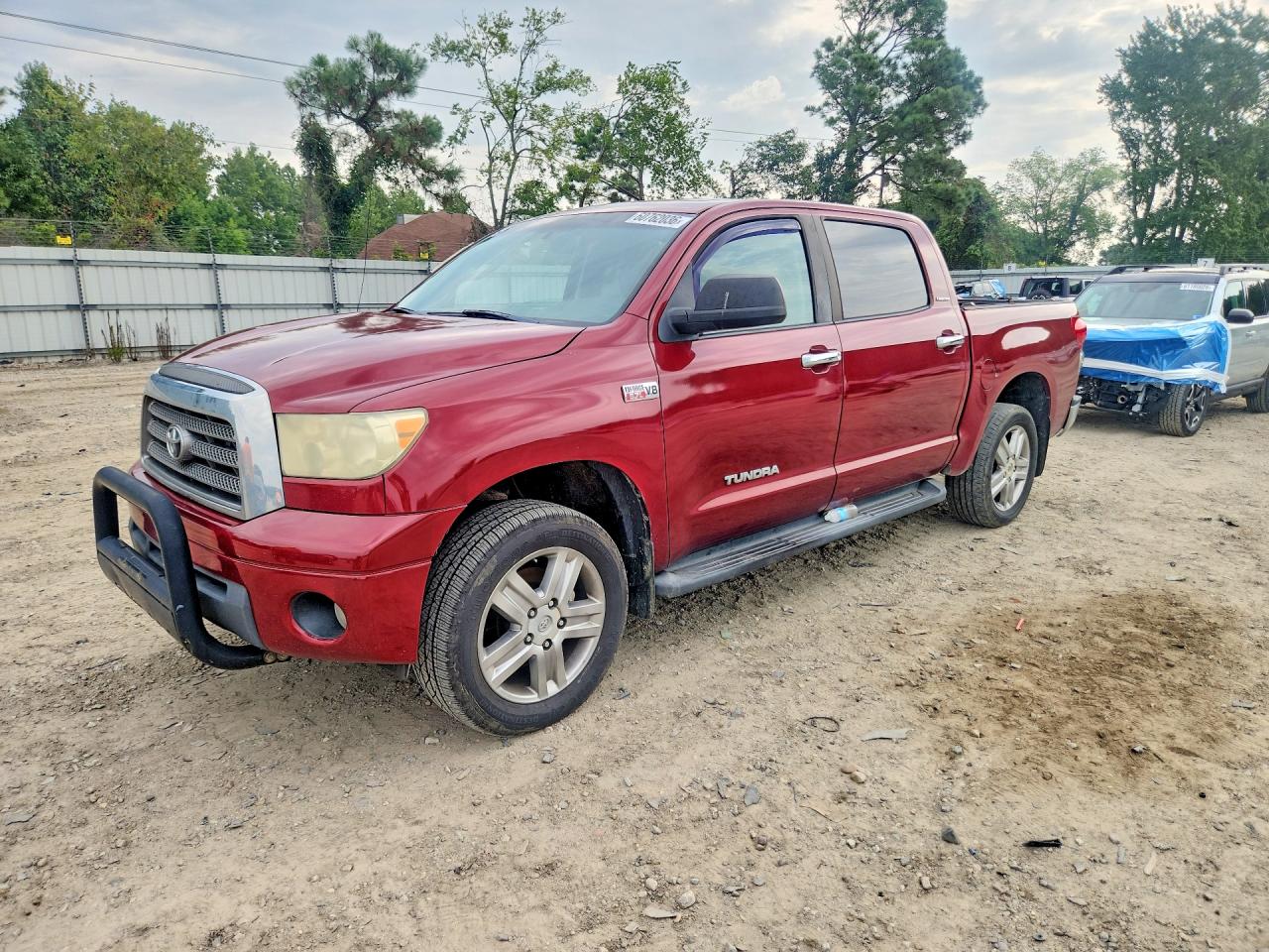 2007 Toyota Tundra Crewmax Limited Burgundy vin: 5TBEV58177S463142