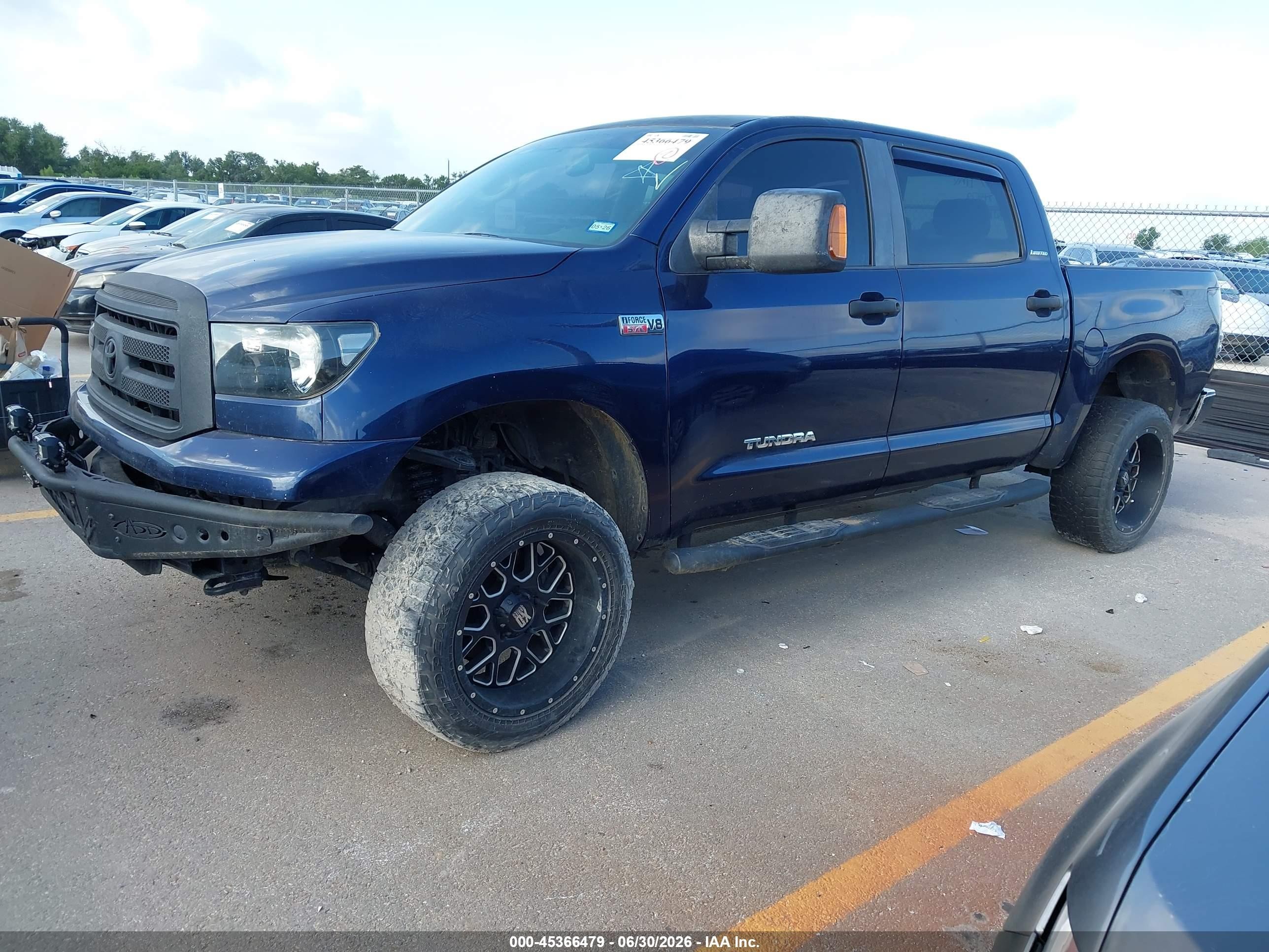 2007 Toyota Tundra Limited 5.7l V8 Blue vin: 5TBEV58187S454479