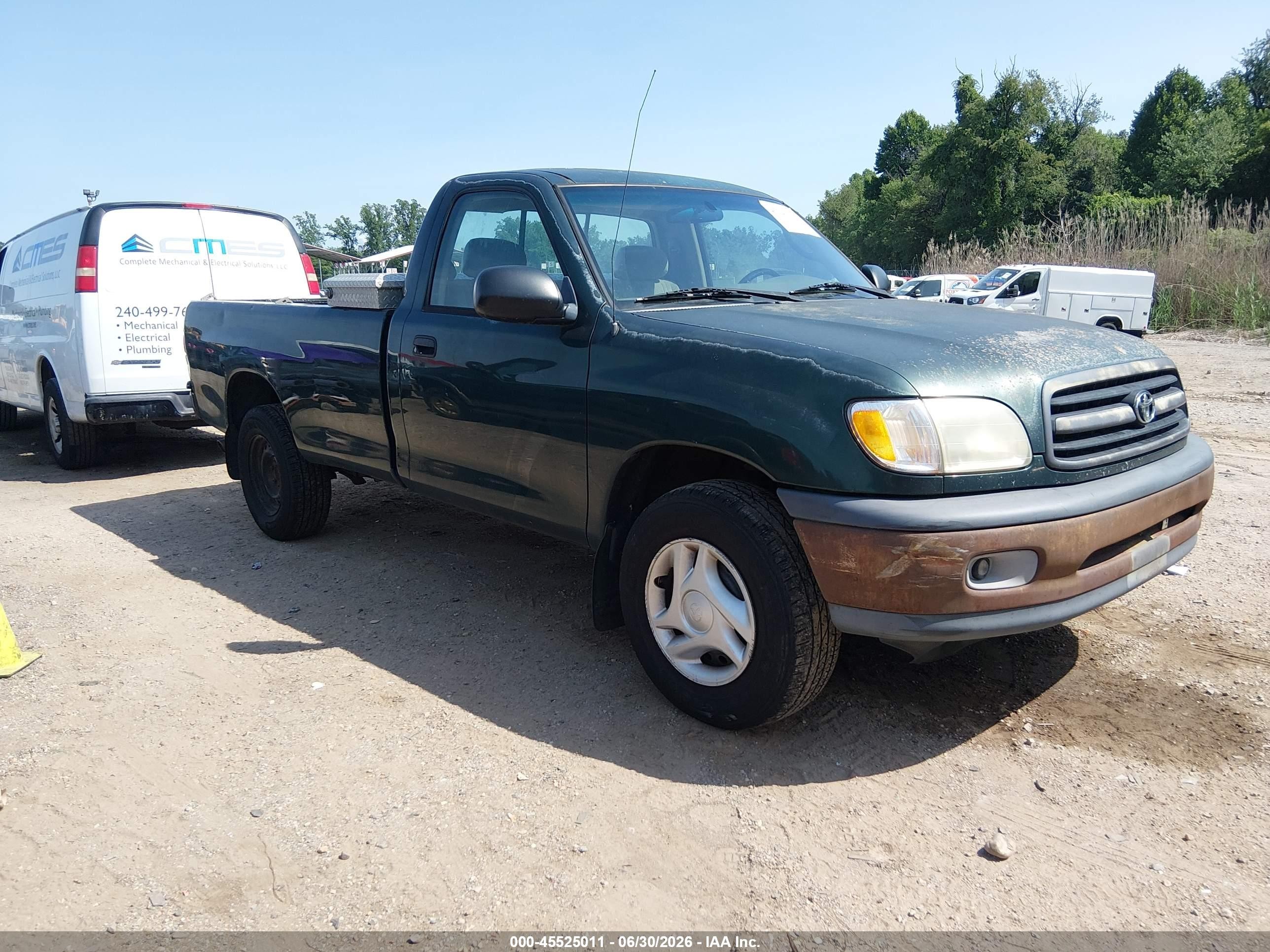 2001 Toyota Tundra   Зеленый vin: 5TBJN32101S210960