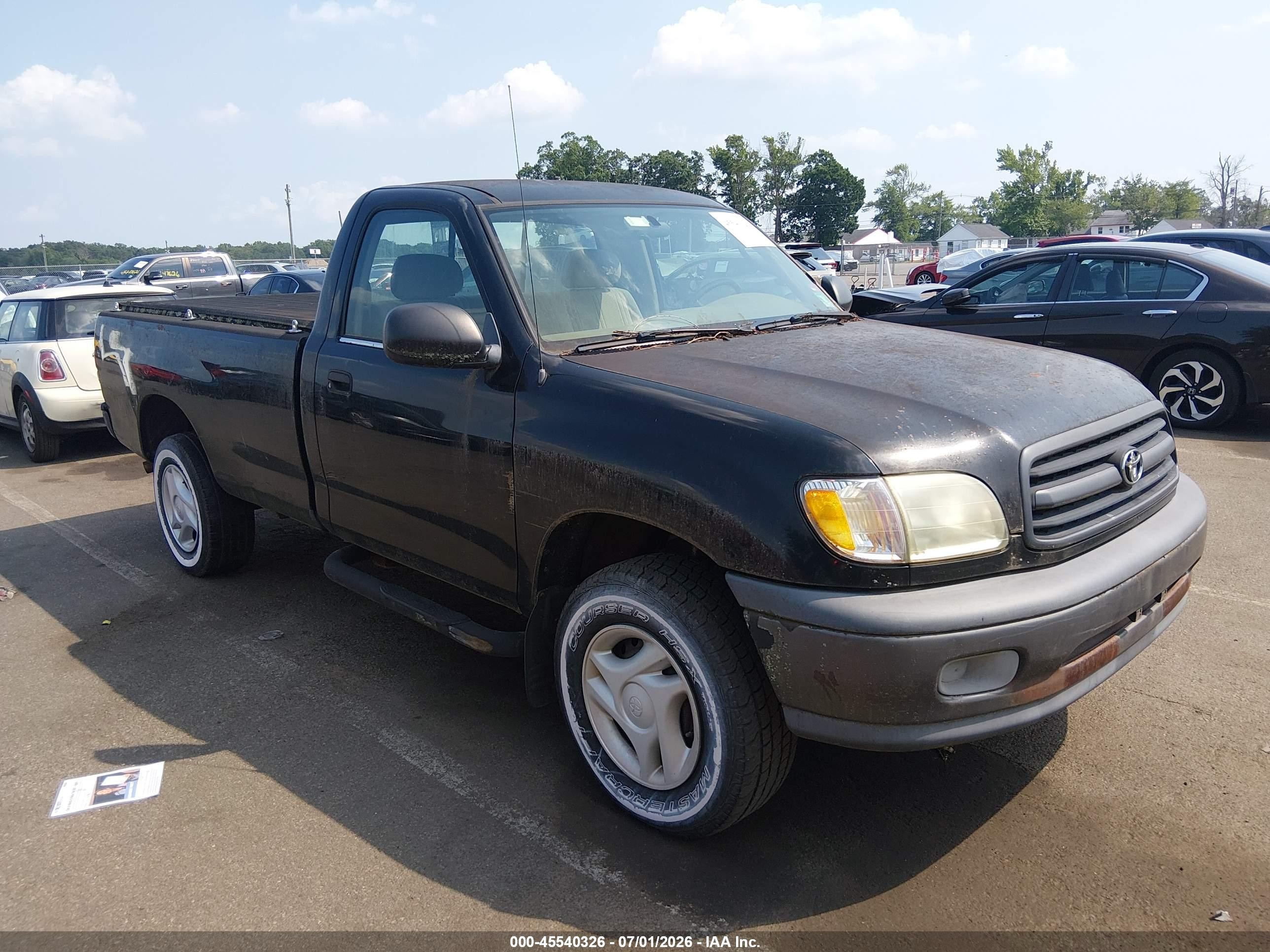 2001 Toyota Tundra   Черный vin: 5TBJN32141S184802