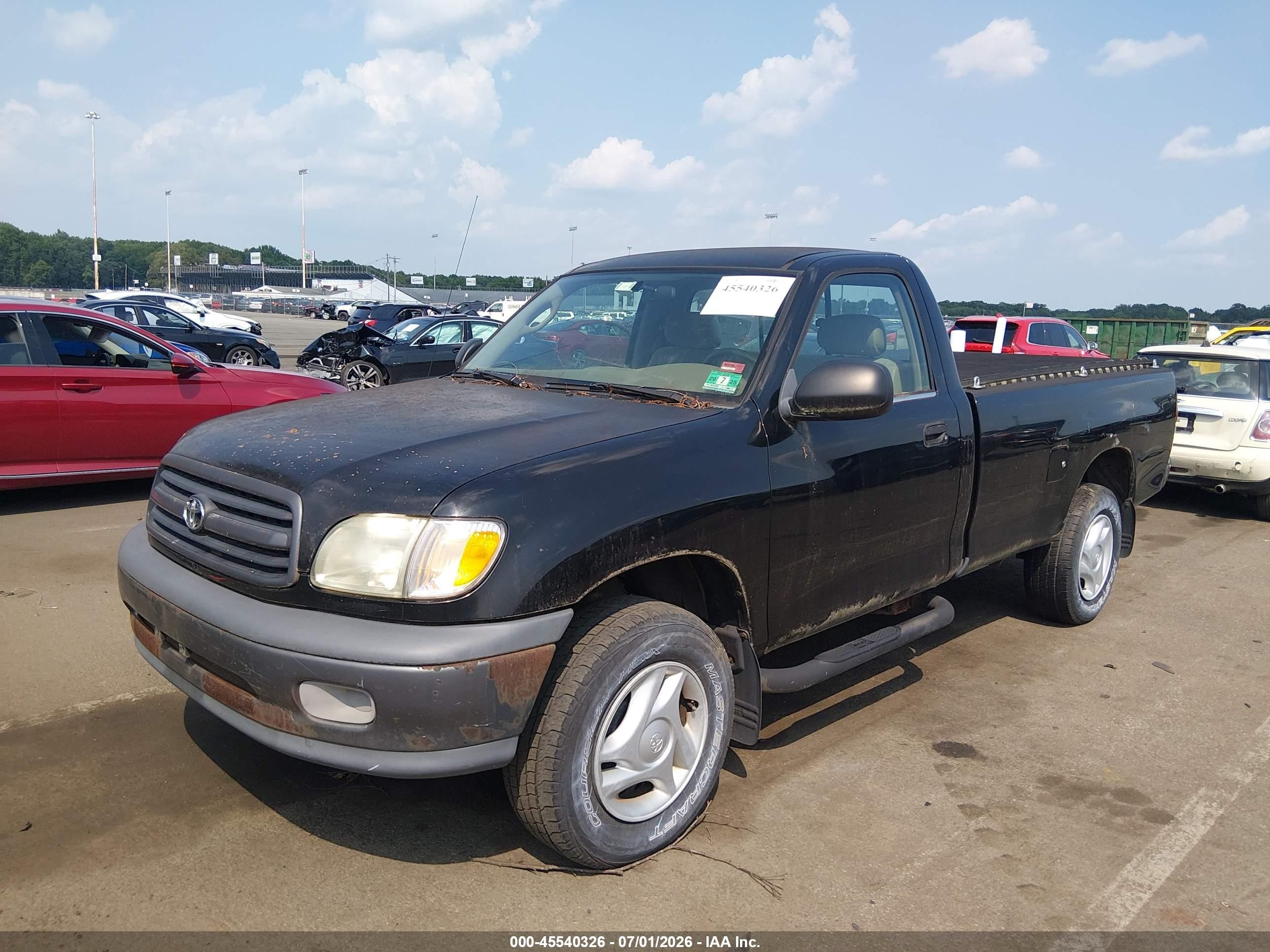 2001 Toyota Tundra   Черный vin: 5TBJN32141S184802