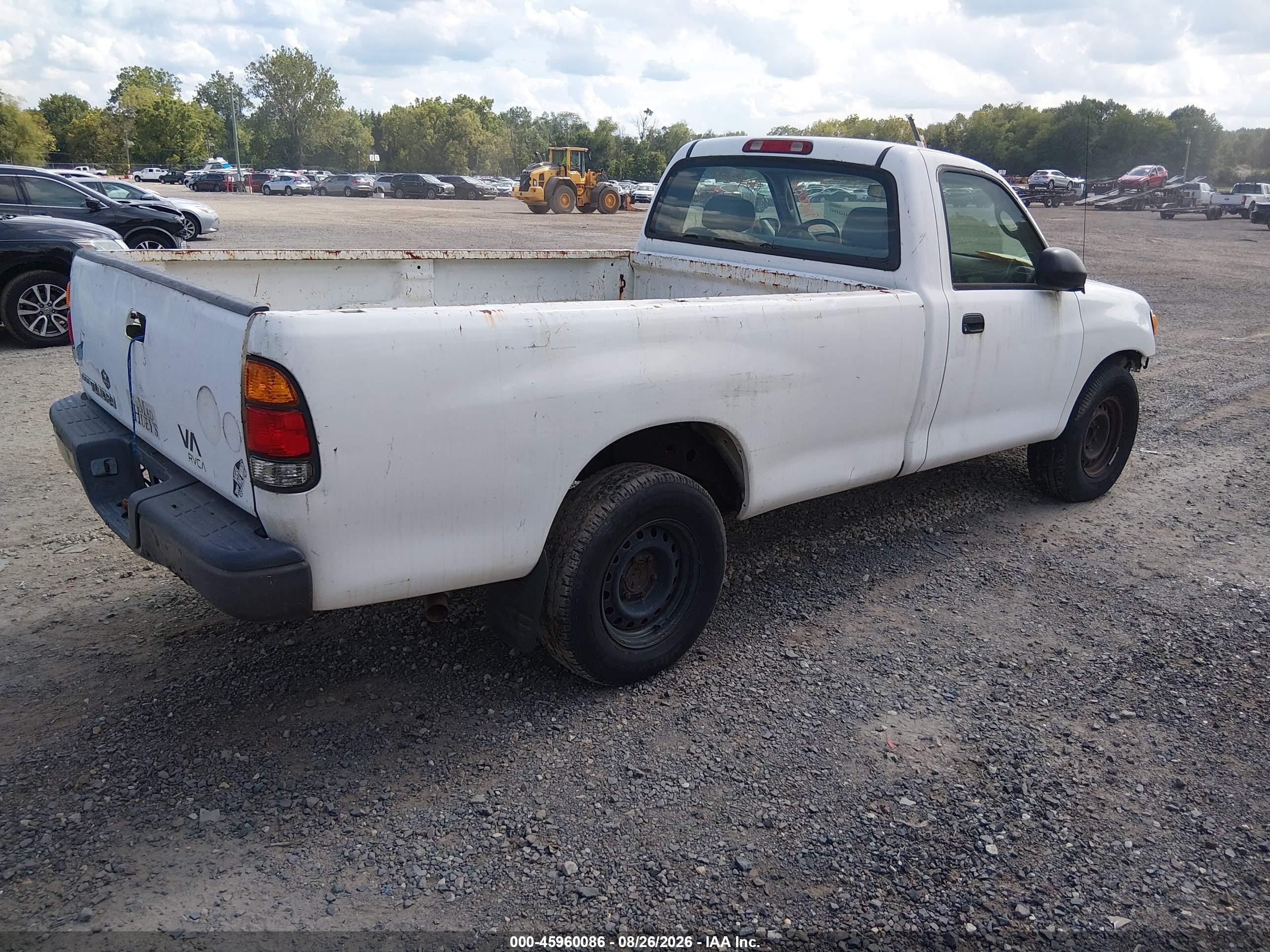 2004 Toyota Tundra   Белый vin: 5TBJN32154S446203
