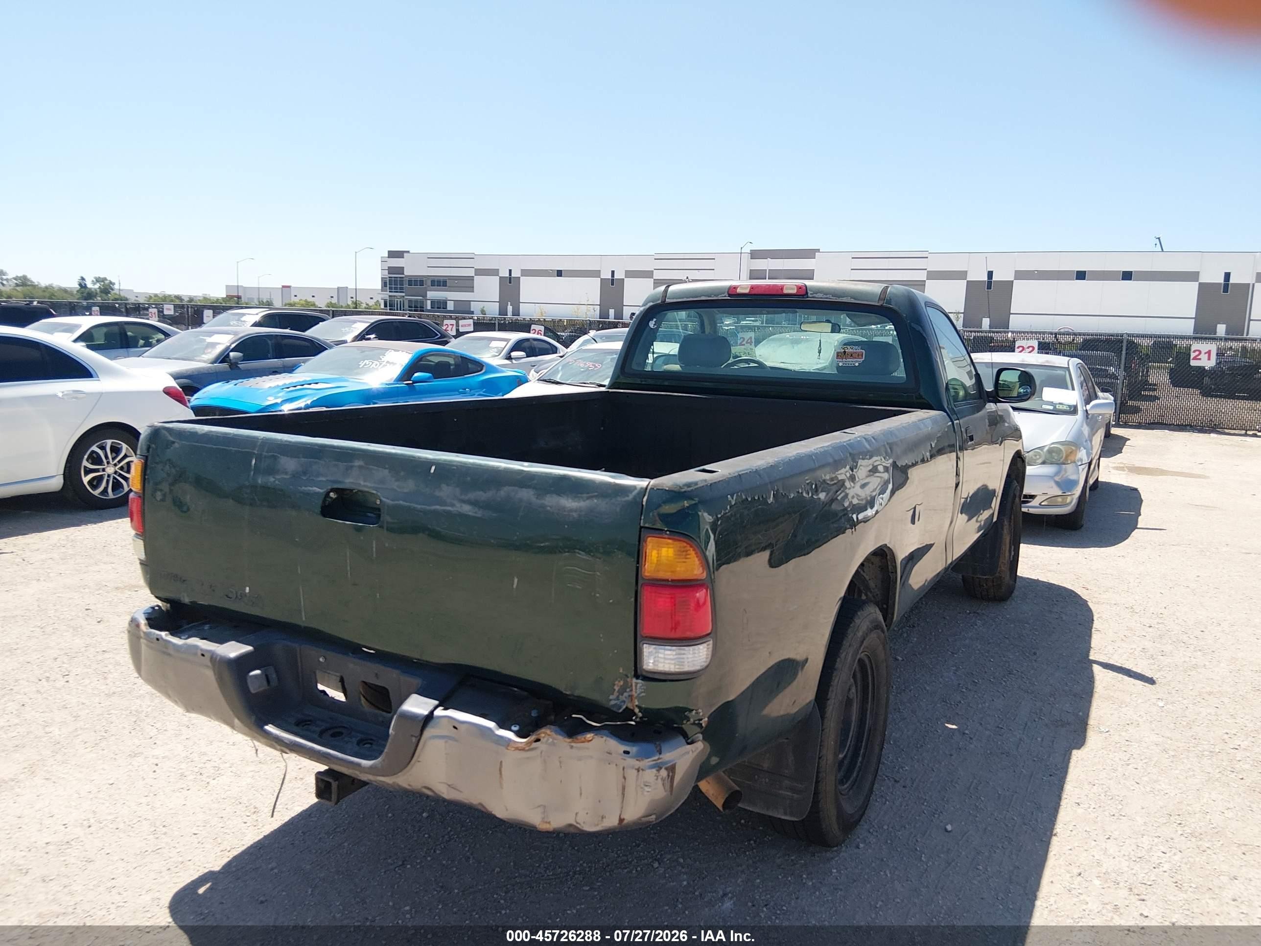 2003 Toyota Tundra   Green vin: 5TBJN32163S387953