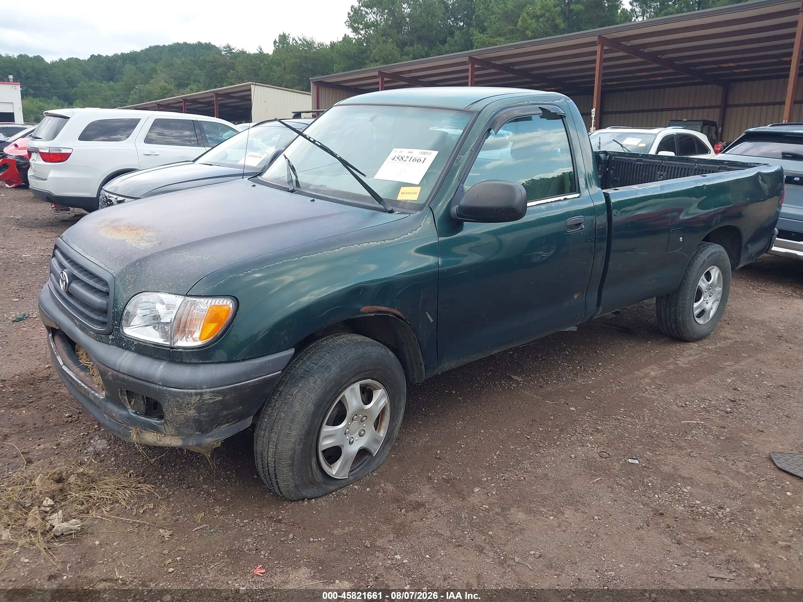 2001 Toyota Tundra   Green vin: 5TBJN32191S185993