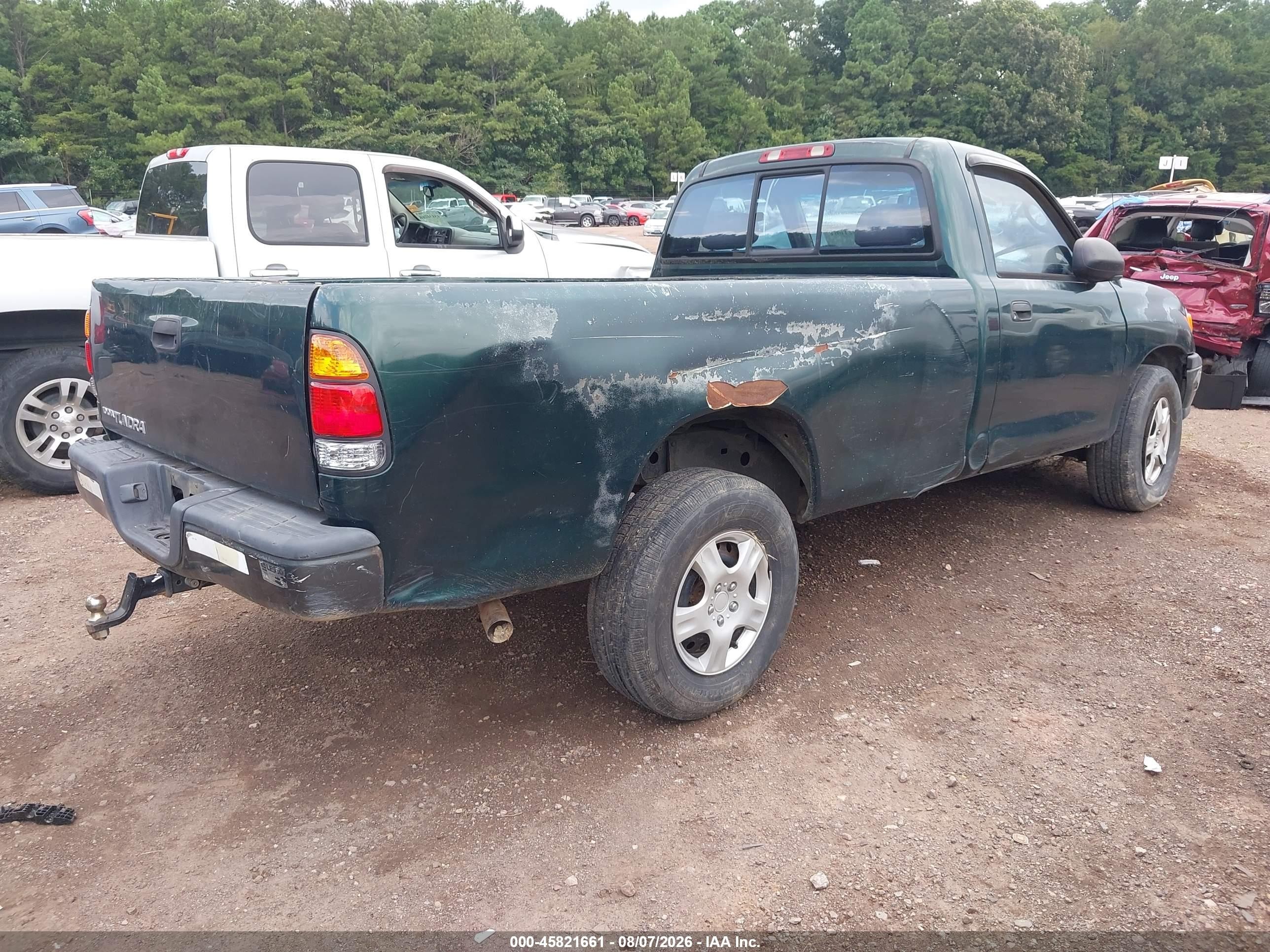 2001 Toyota Tundra   Green vin: 5TBJN32191S185993