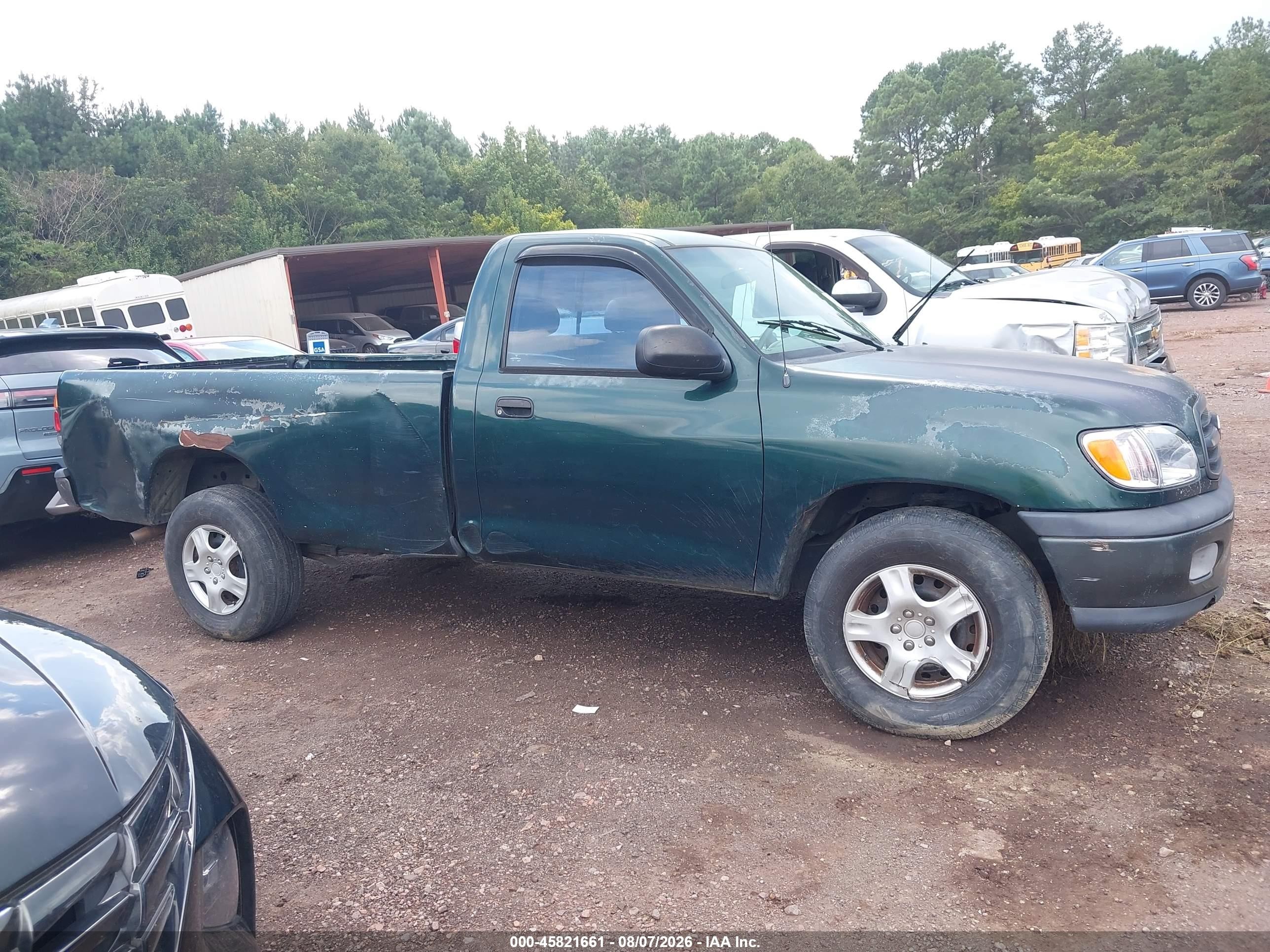 2001 Toyota Tundra   Green vin: 5TBJN32191S185993