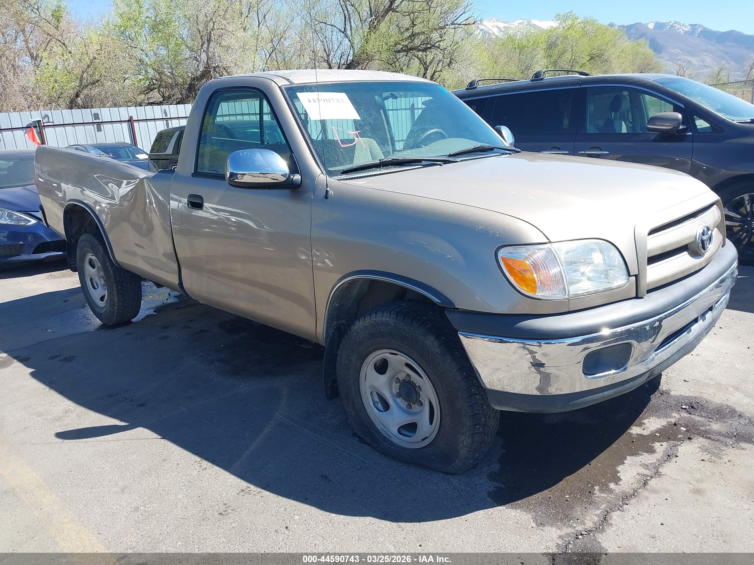 2006 Toyota Tundra Base V8 Beige vin: 5TBKT42176S480467