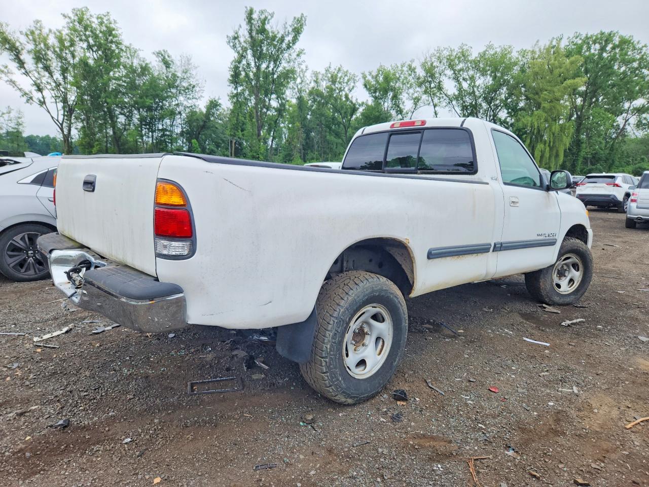 2003 Toyota Tundra Sr5 White vin: 5TBKT44113S407829