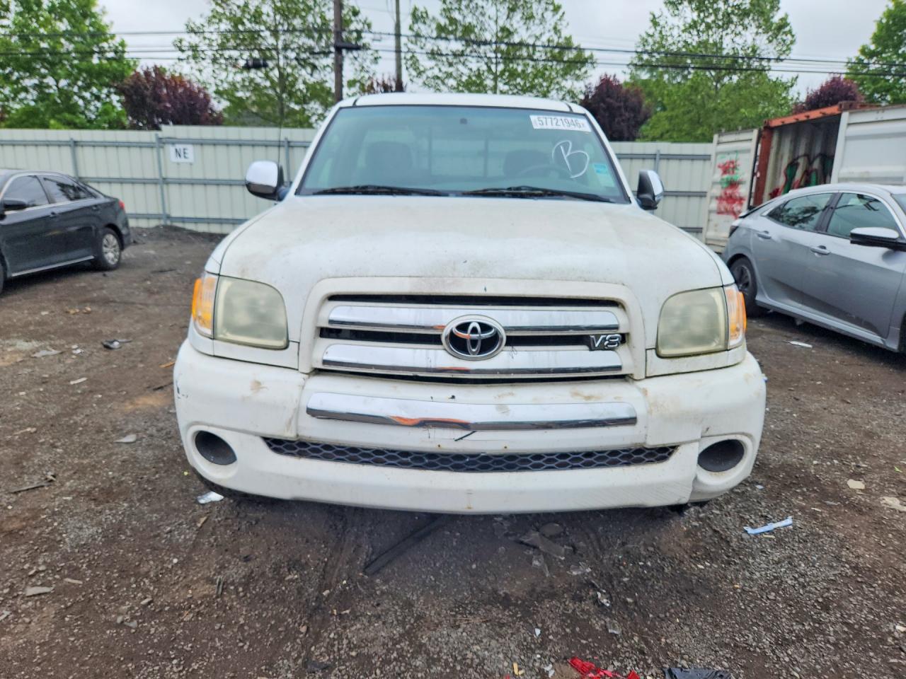 2003 Toyota Tundra Sr5 White vin: 5TBKT44113S407829