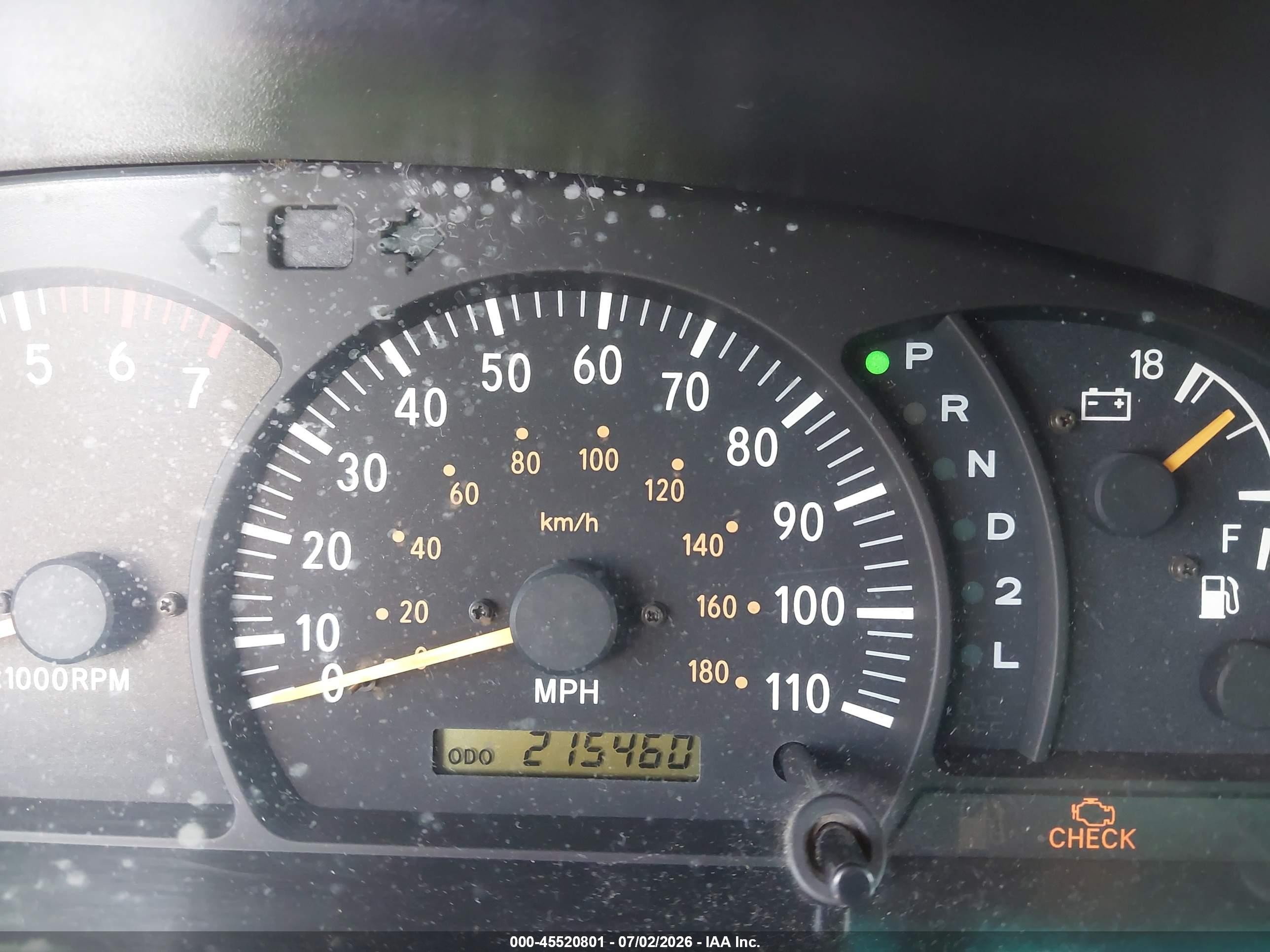 2000 Toyota Tundra Sr5 Зеленый vin: 5TBRN3412YS113236
