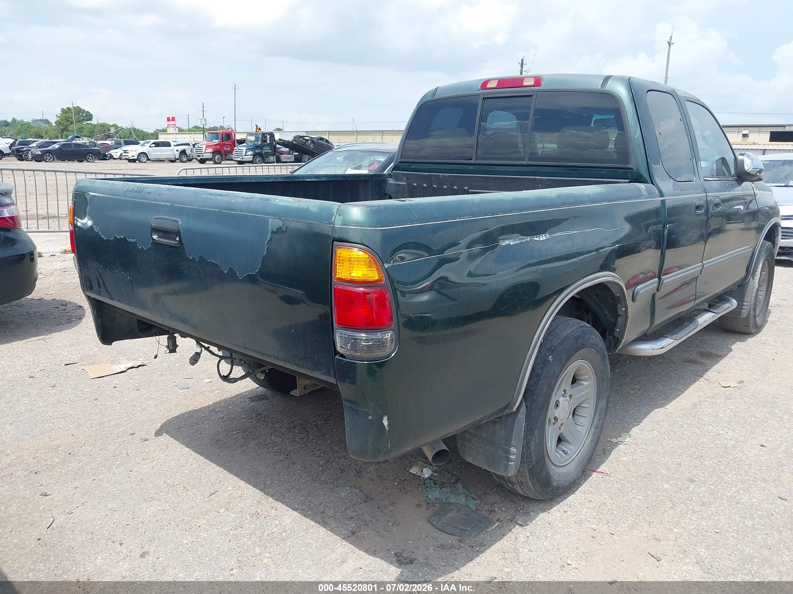 2000 Toyota Tundra Sr5 Зеленый vin: 5TBRN3412YS113236