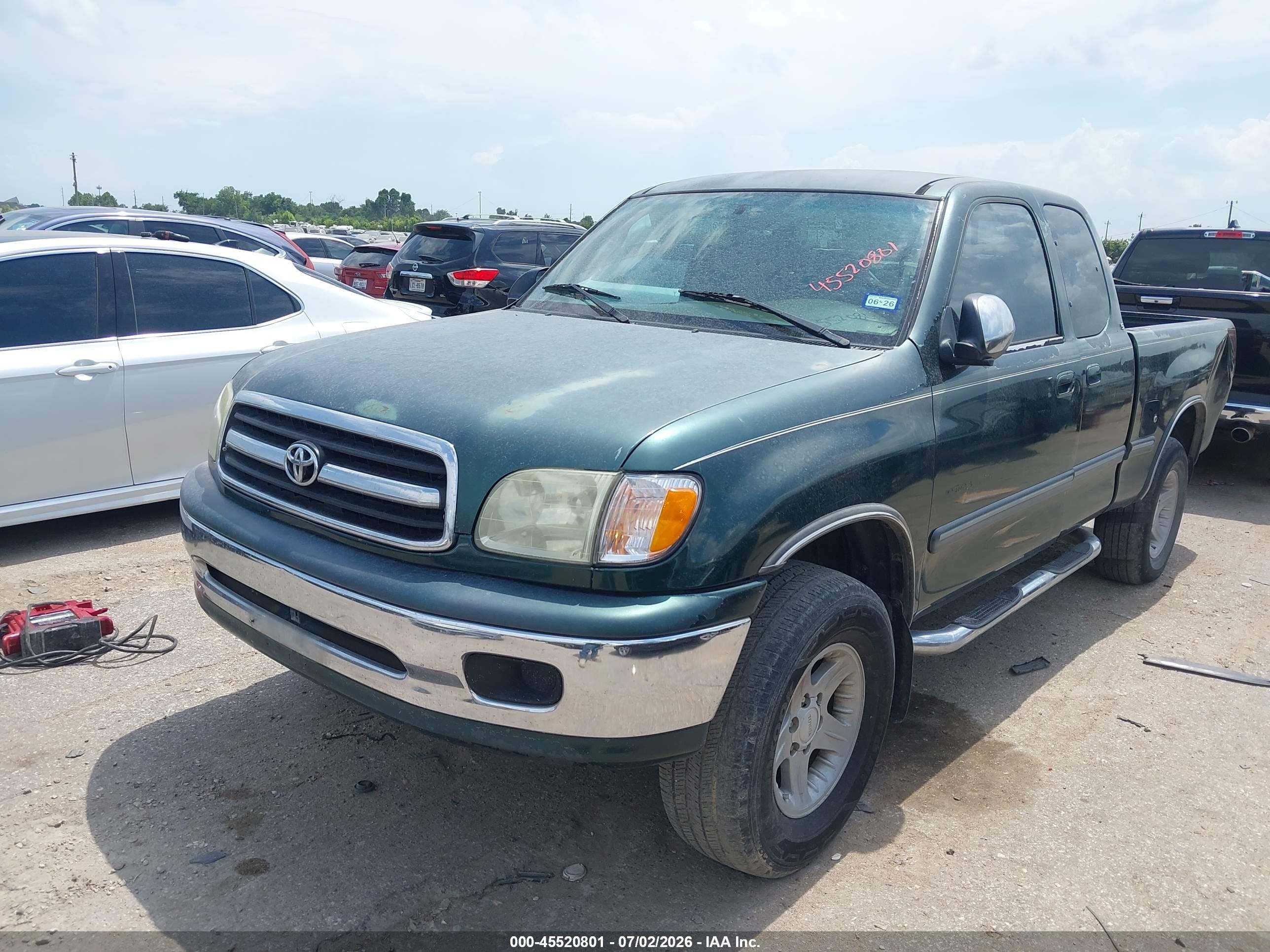 2000 Toyota Tundra Sr5 Зеленый vin: 5TBRN3412YS113236