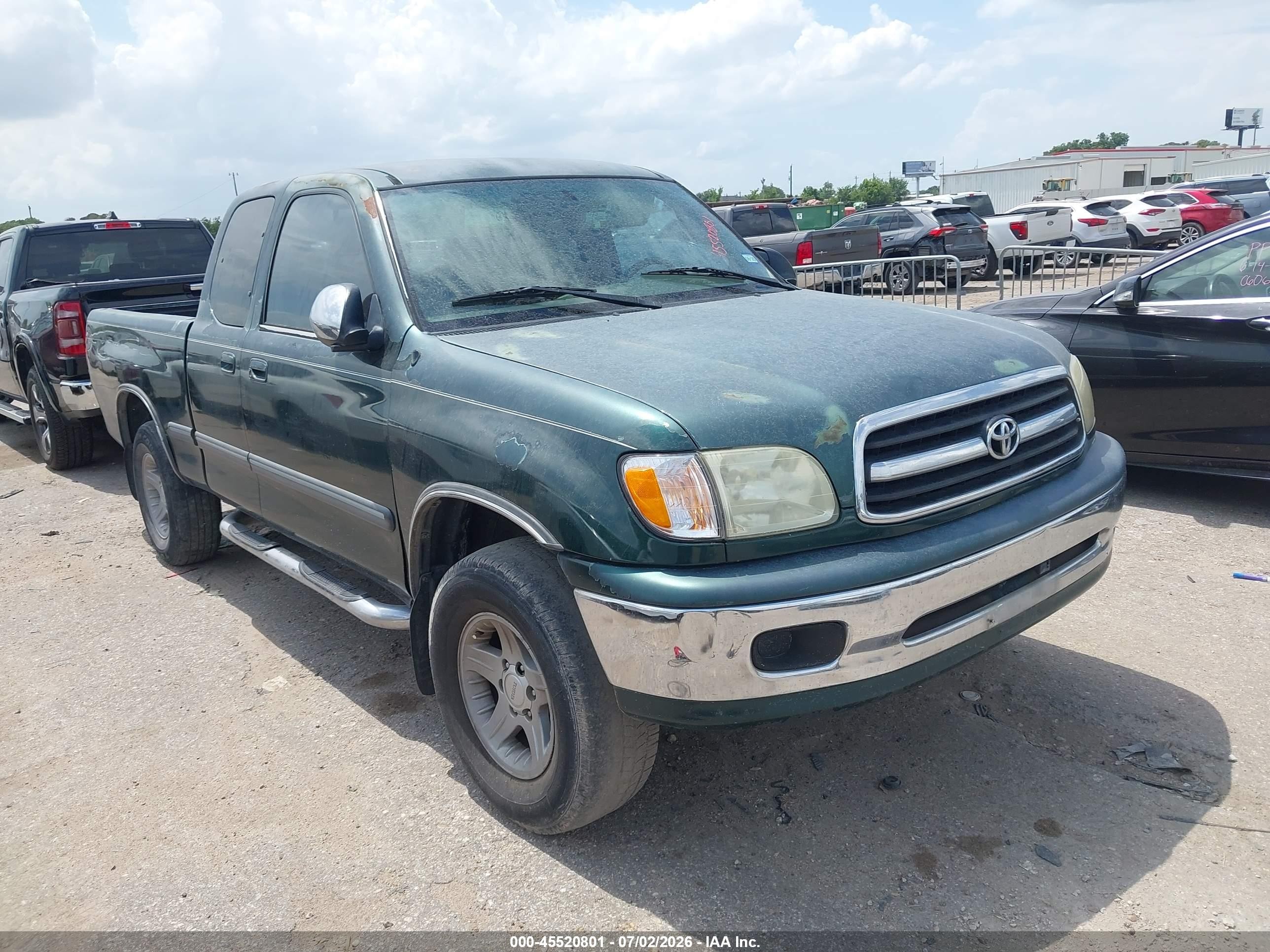 2000 Toyota Tundra Sr5 Зеленый vin: 5TBRN3412YS113236