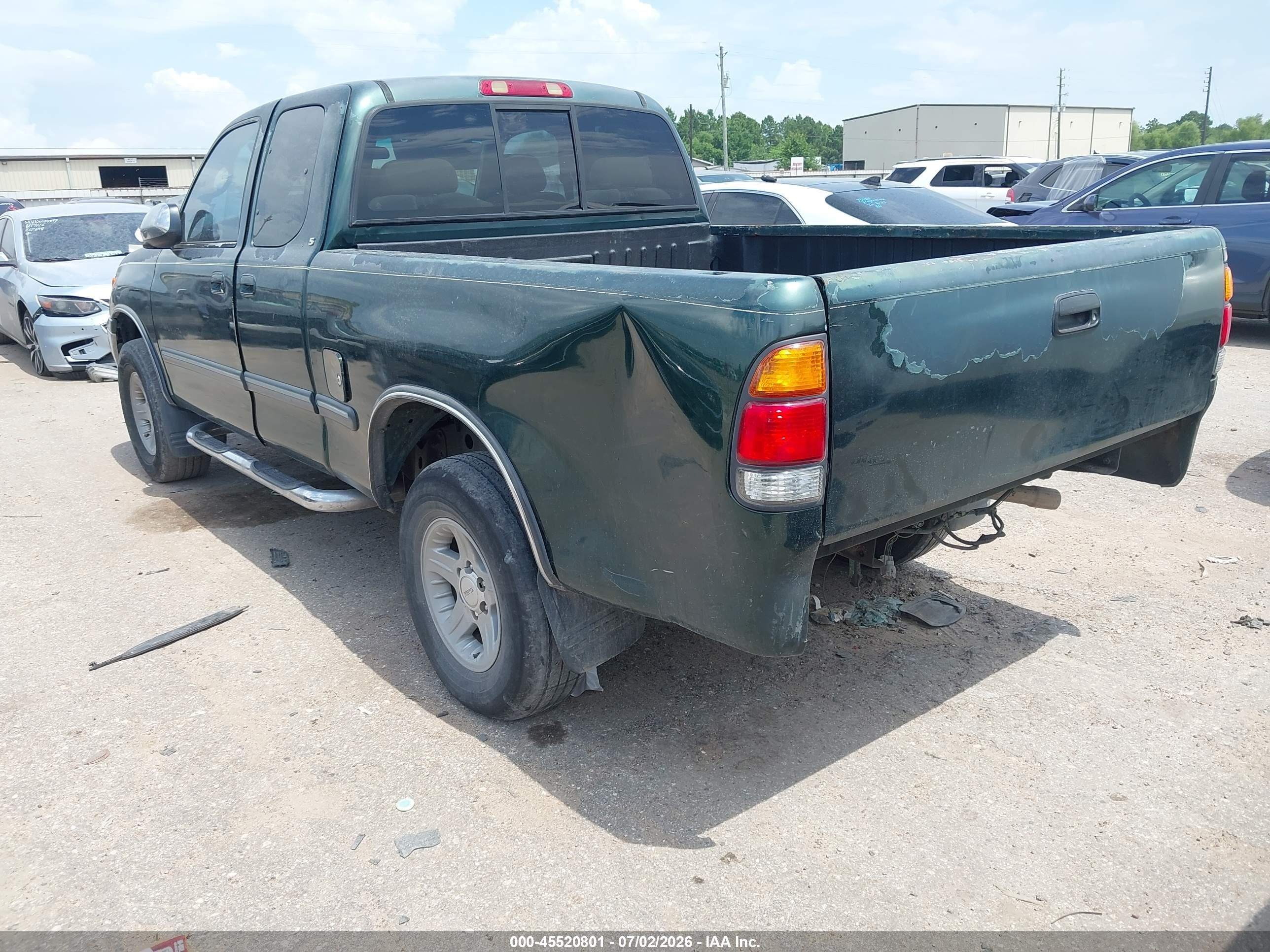 2000 Toyota Tundra Sr5 Зеленый vin: 5TBRN3412YS113236