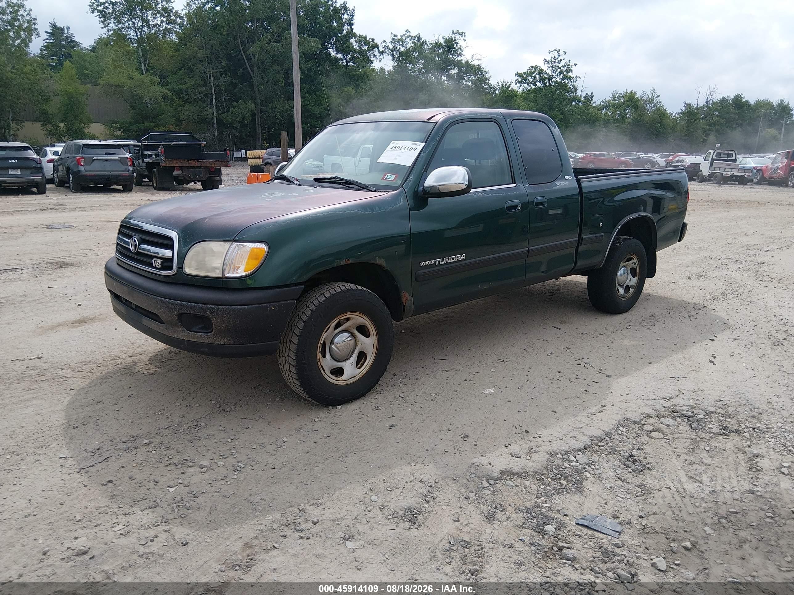 2001 Toyota Tundra Sr5 V8 Green vin: 5TBRT34101S134503