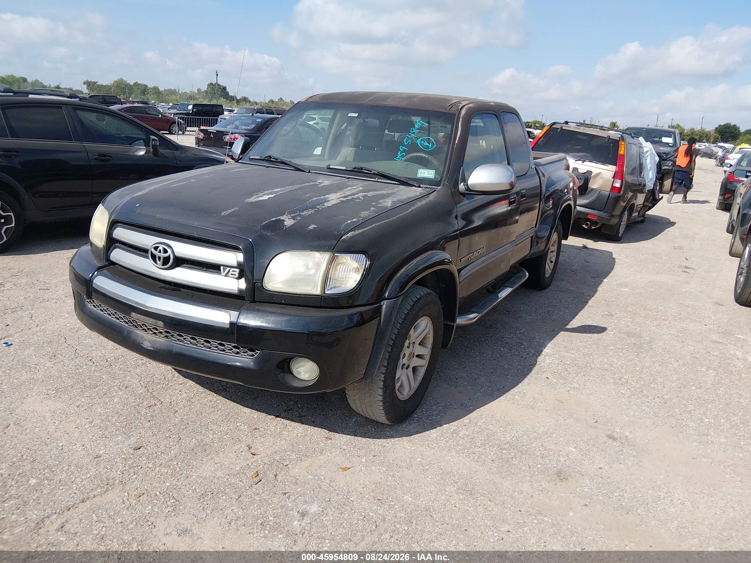 2003 Toyota Tundra Sr5 V8 Gray vin: 5TBRT34103S399120
