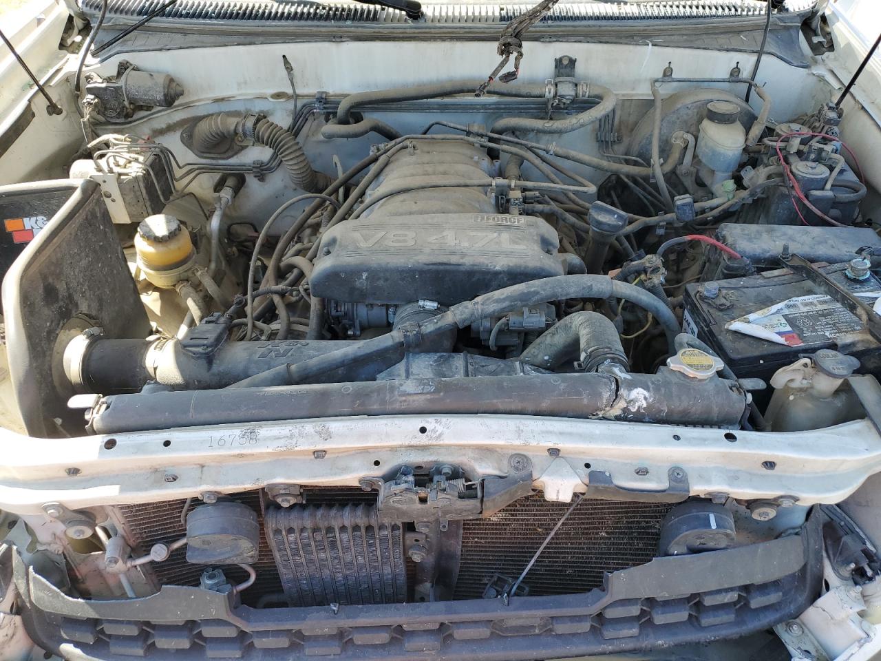 2002 Toyota Tundra Access Cab White vin: 5TBRT34112S314803