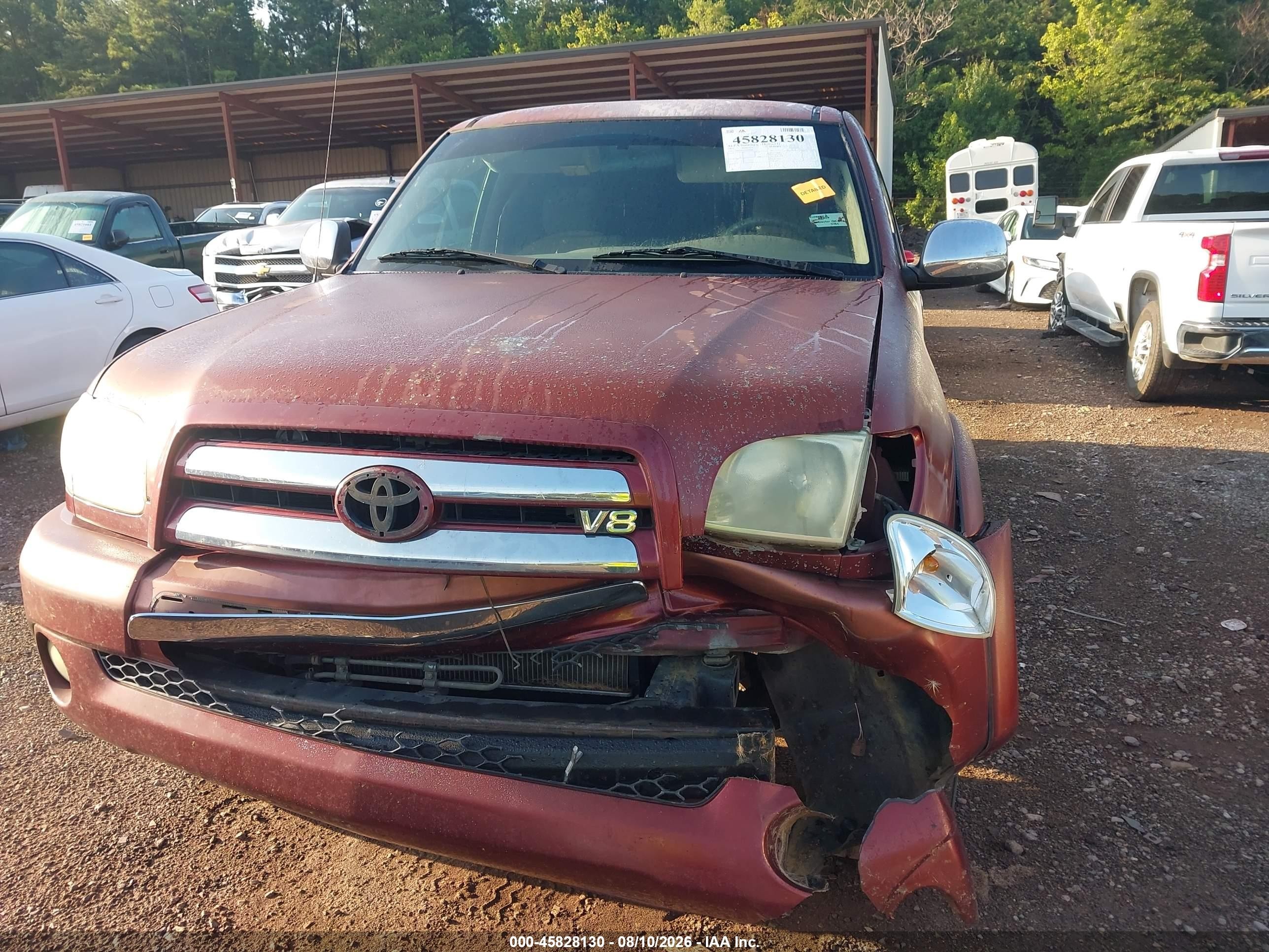 2005 Toyota Tundra Sr5 V8 Maroon vin: 5TBRT34115S459988