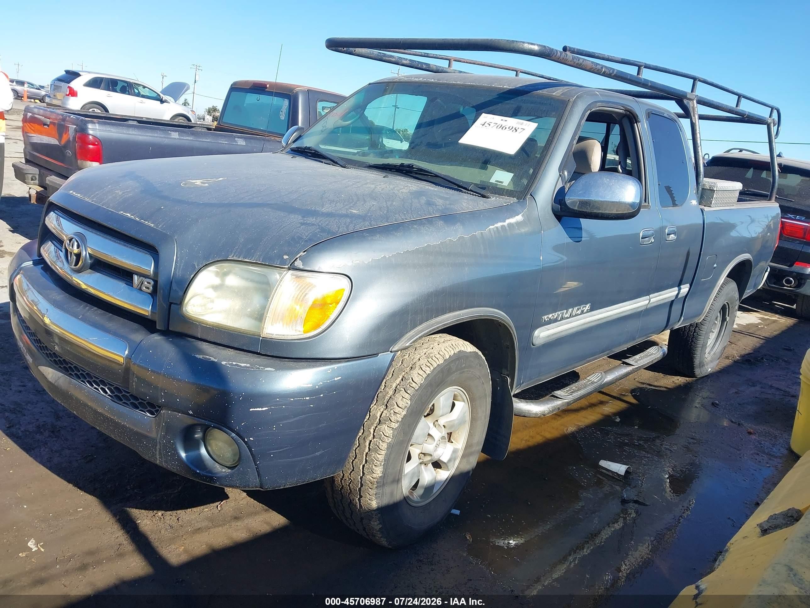 2005 Toyota Tundra Sr5 V8 Blue vin: 5TBRT34115S471655