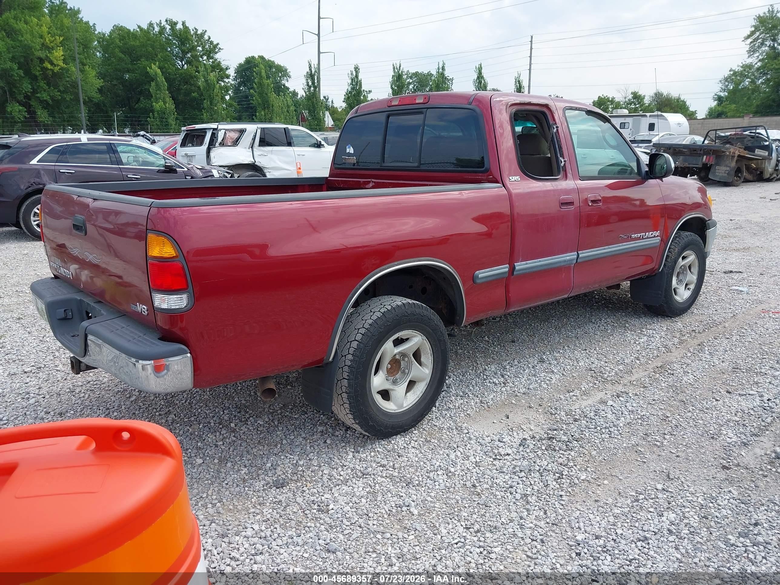 2001 Toyota Tundra Sr5 V8 Maroon vin: 5TBRT34141S139770